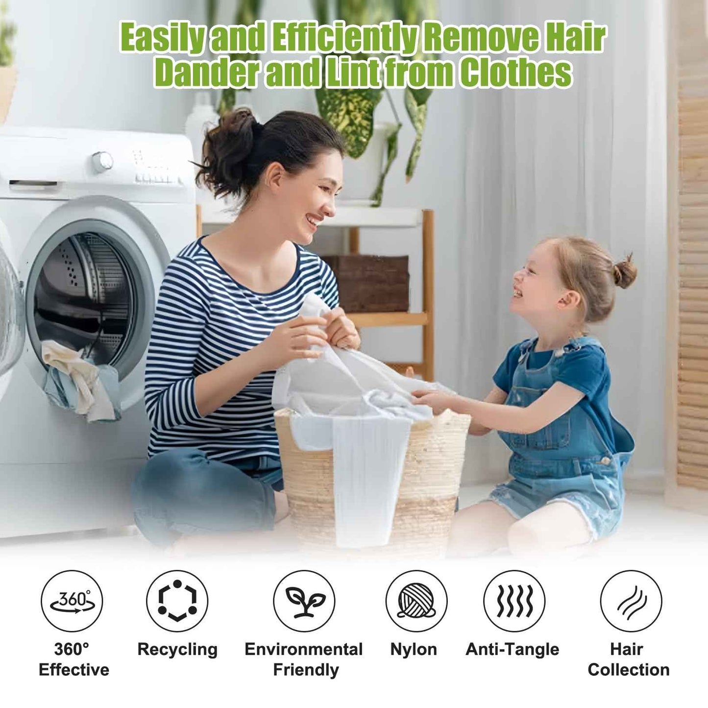 12 PCS Pet Hair Remover for Laundry, Reusable Dog & Cat Hair Remover for Laundry, Laundry Pet Hair Catcher for Clothes, Bedding, Won’t Damage Fabrics (Blue)