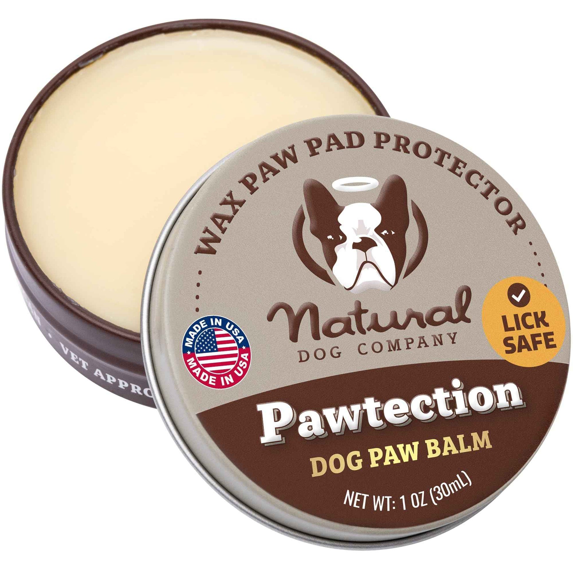 Natural Dog Company Paw Soother Balm & Wax 2 oz Stick – Nourishing Paw Care with Coconut & Hempseed Oils + Calendula – Soothes Dry, Cracked Pads – Lick-Safe & Weather Protective