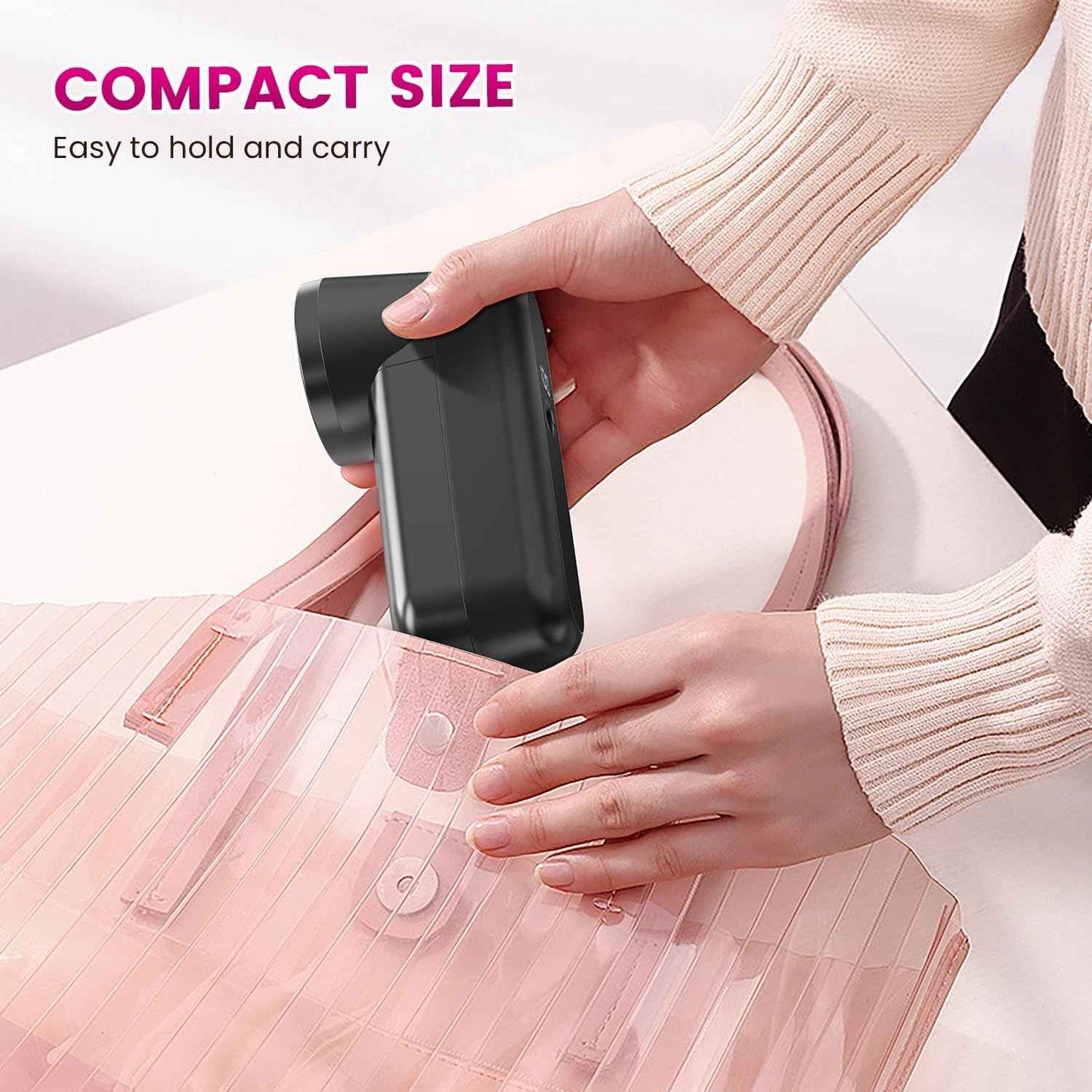 Fabric Shaver, Ziitty Lint Remover for Clothes, Type-C Rechargeable Lint Shaver with LCD Display & 6-Blade, Sweater Shavers to Remove Pilling，Fuzz Remover Fabric Shaver for Clothing and Furniture