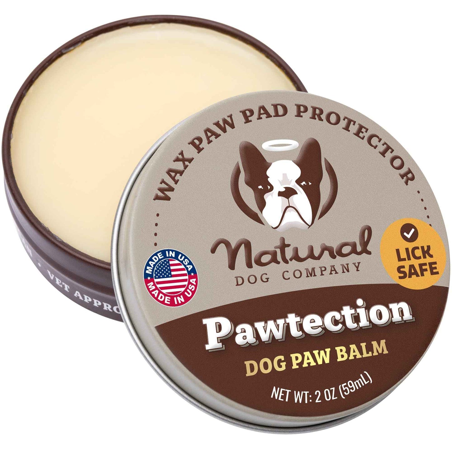 Natural Dog Company Paw Soother Balm & Wax 2 oz Stick – Nourishing Paw Care with Coconut & Hempseed Oils + Calendula – Soothes Dry, Cracked Pads – Lick-Safe & Weather Protective