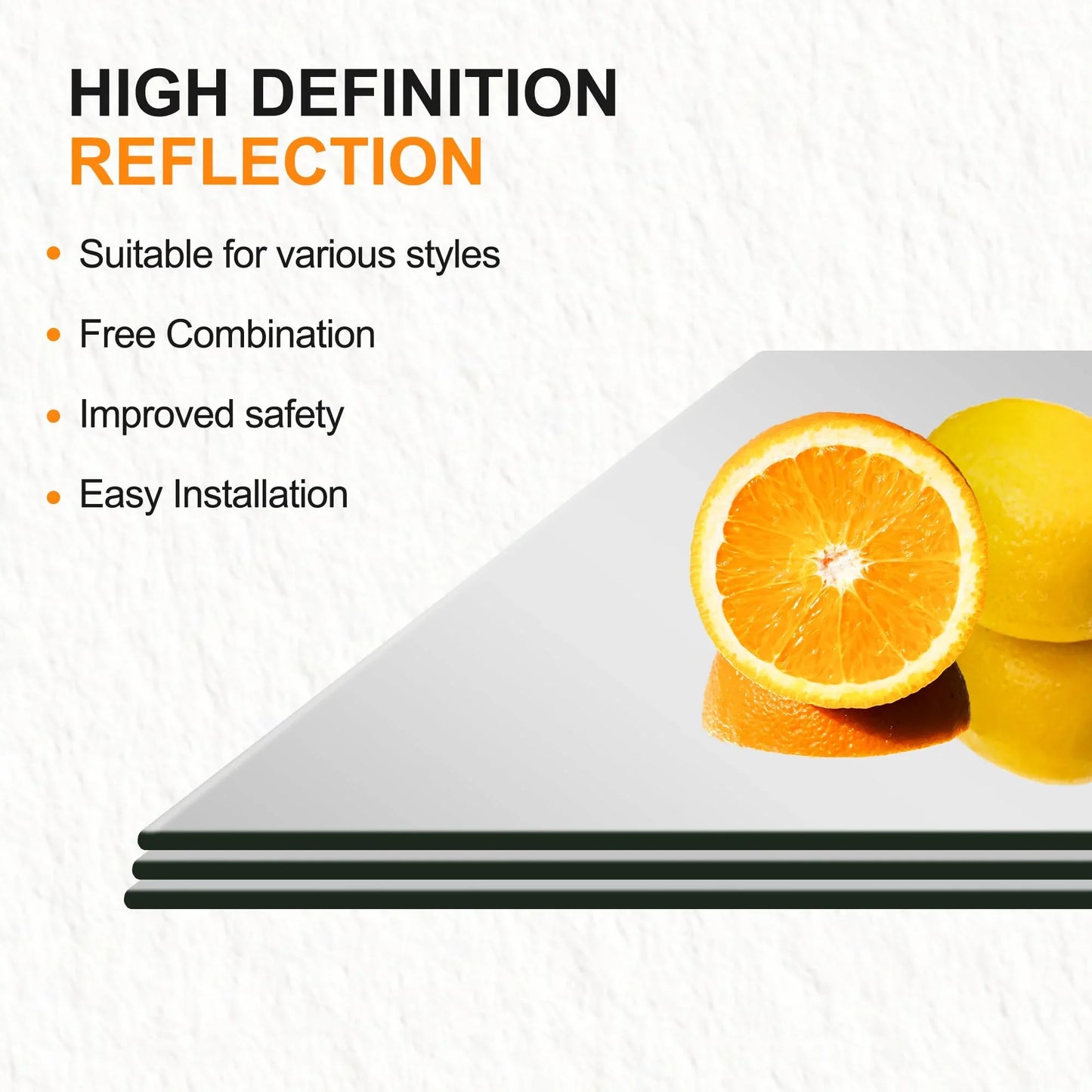 Delma Home Gym Mirrors, 12'' x 12'' Glass Mirror Tiles (16 PCS), Square Large Wall Mirror for Home Gym, Bedroom, Door,Bathroom, Frameless Mirror Sets - Jlhbookstore.store