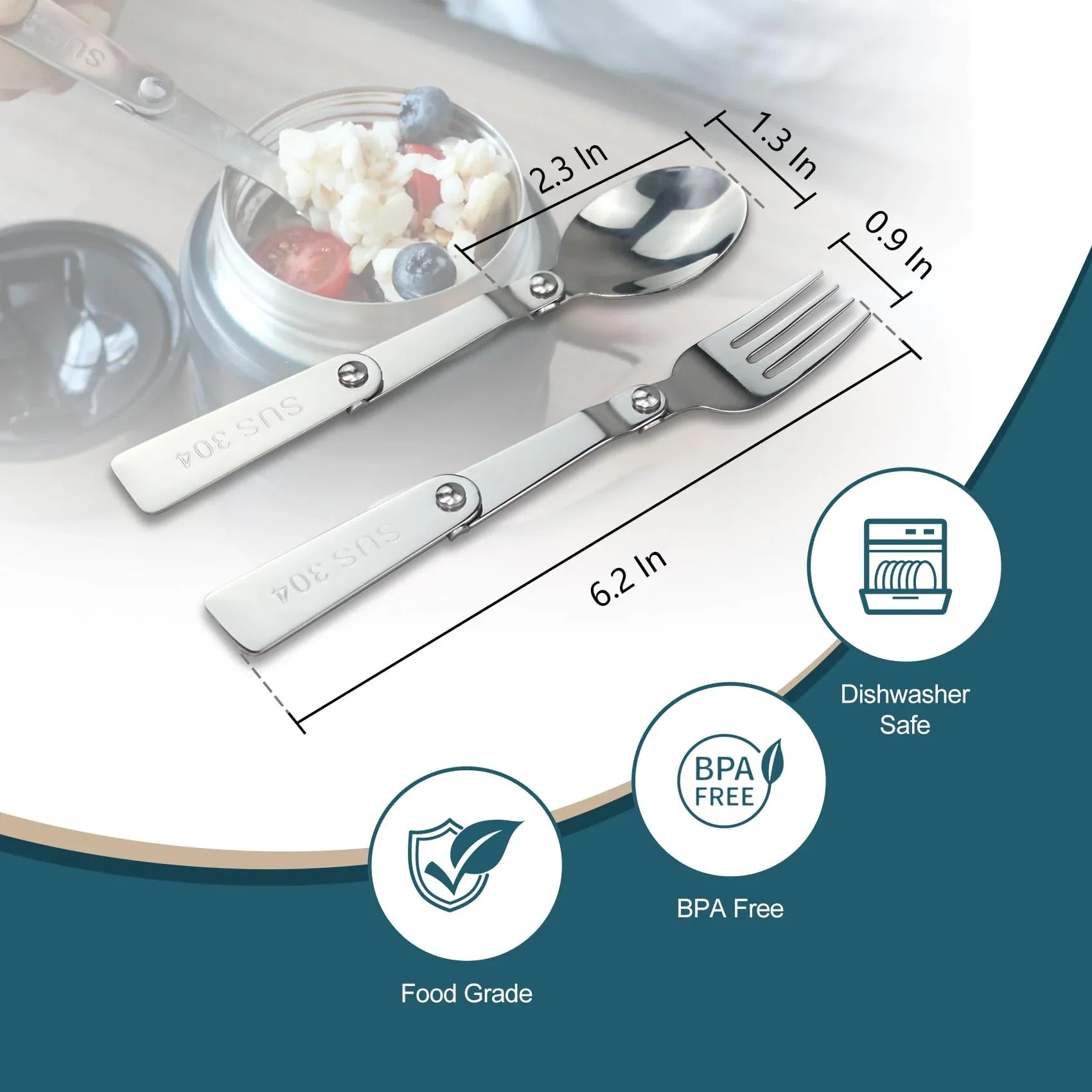 Replacement Spoon and Dinner Forks Compatible with Thermos Stainless King Vacuum-Insulated Food Jar 16 Oz (2 Spoon,2 Dinner Forks) - Jlhbookstore.store