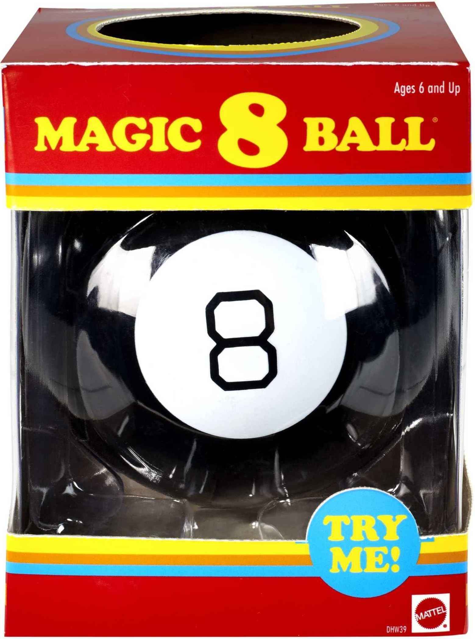 Mattel Games Magic 8 Ball Novelty Fortune-Telling Toy, Retro Look for Kids, Grown-Ups, Families, Parties & Travel (Amazon Exclusive)