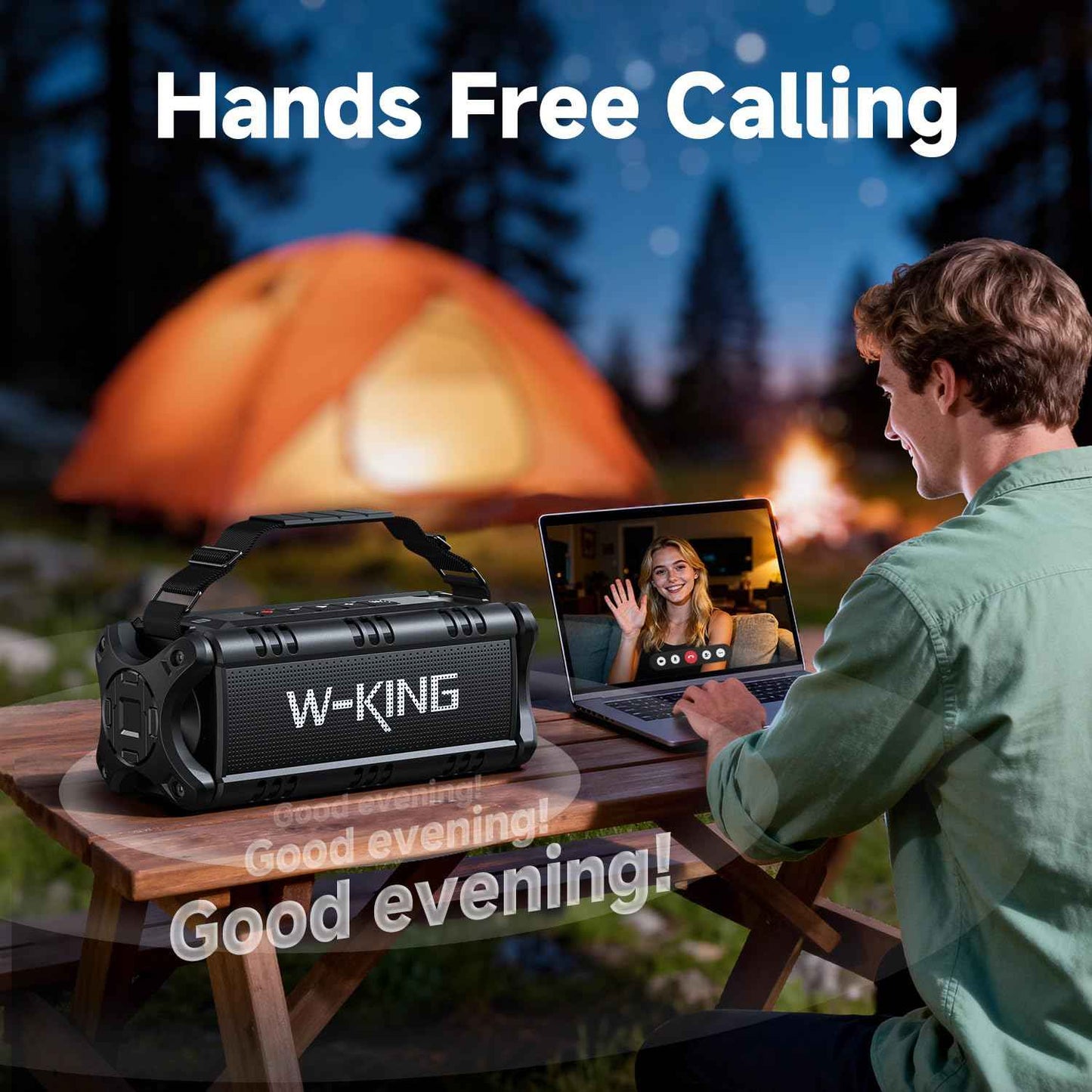 W-KING Bluetooth Speaker, 90W Max Portable Outdoor Speaker Loud, IPX6 Waterproof/50W Deep Bass Subwoofer/40H/EQ/Dual Pairing/TF/AUX, Large Boombox Speakers Bluetooth Wireless for Party/Beach/Jobside