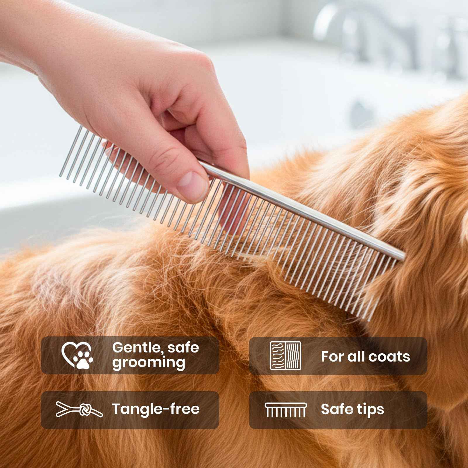 DELOMO Dog Washing Gloves 1 Pair: Soft and Gentle Silicone Pet Grooming Gloves - Bathing Scrubber Brush Mitt Grooming Shedding Fur Removal Massage for Dogs/Cats/Horse, Purple