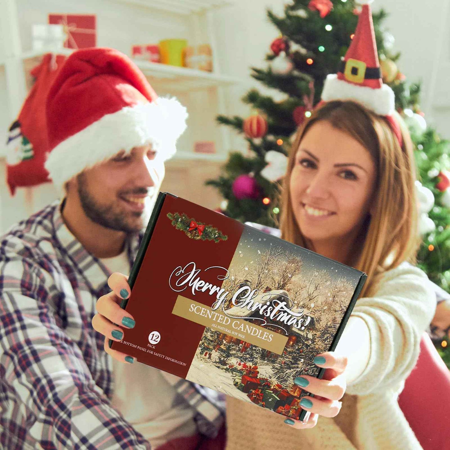 Scented Candles Gift Set,12 Pack Candles for Home Scented, 300 Hour Long Lasting Soy Wax Aromatherapy Candle Set, Birthday Gifts for Women with Gift Box