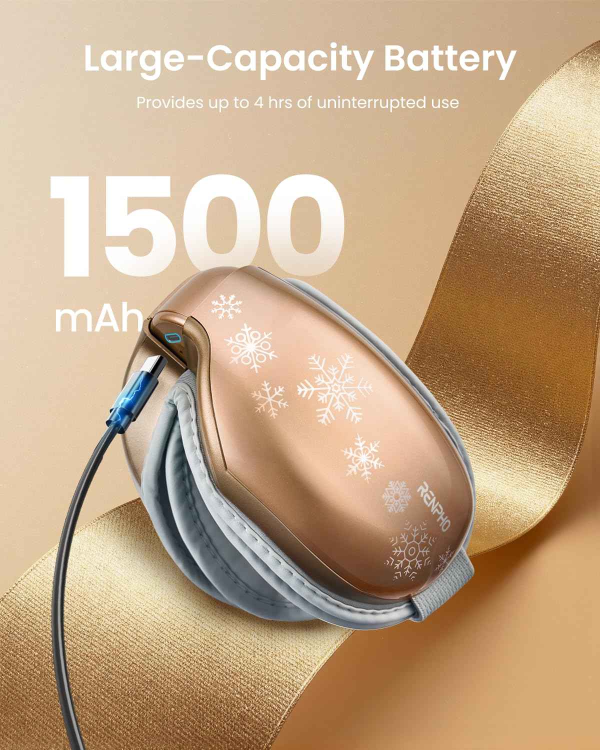 RENPHO Eyeris 1 Eye Massager with Heat, Christmas Birthday Gifts for Women Mom, FSA Eligible HSA Eye Mask for Migraine, Smart Sleep Mask for Dry Eyes Relax, Reduce Strain for Men Dad Her Him