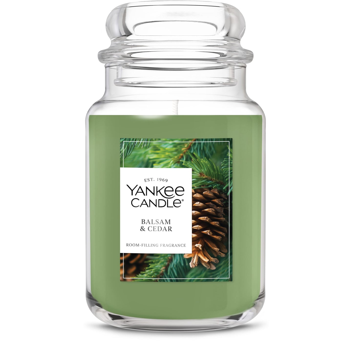 Yankee Candle, Balsam & Cedar Fall Scented Candle, 22oz Large Jar with up to 150 Hour Burn Time jlhbookstore.store