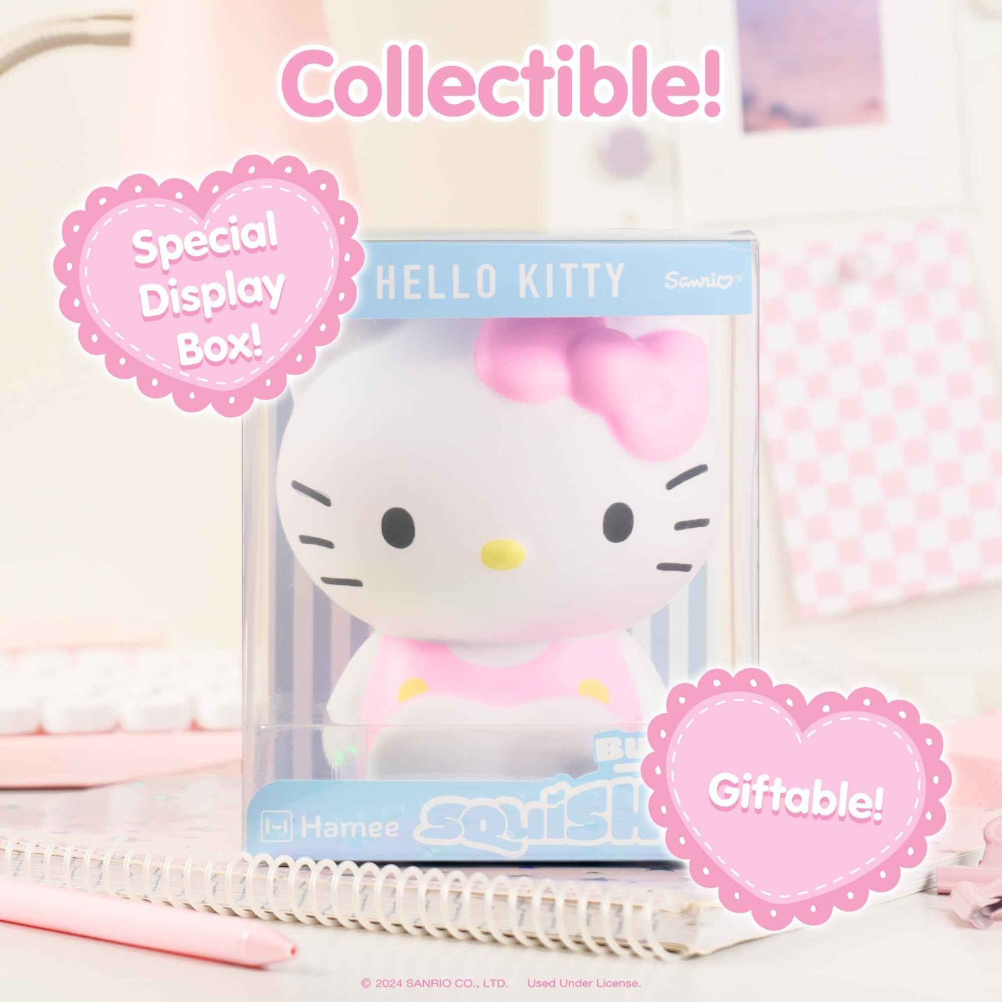 Hamee SquiSHU Buddy Hello Kitty and Friends Kuromi, Cute Birthday Gift, Official Merchandise, Toys for Kids & Adult, Model Jumbo Squishy for Collectors