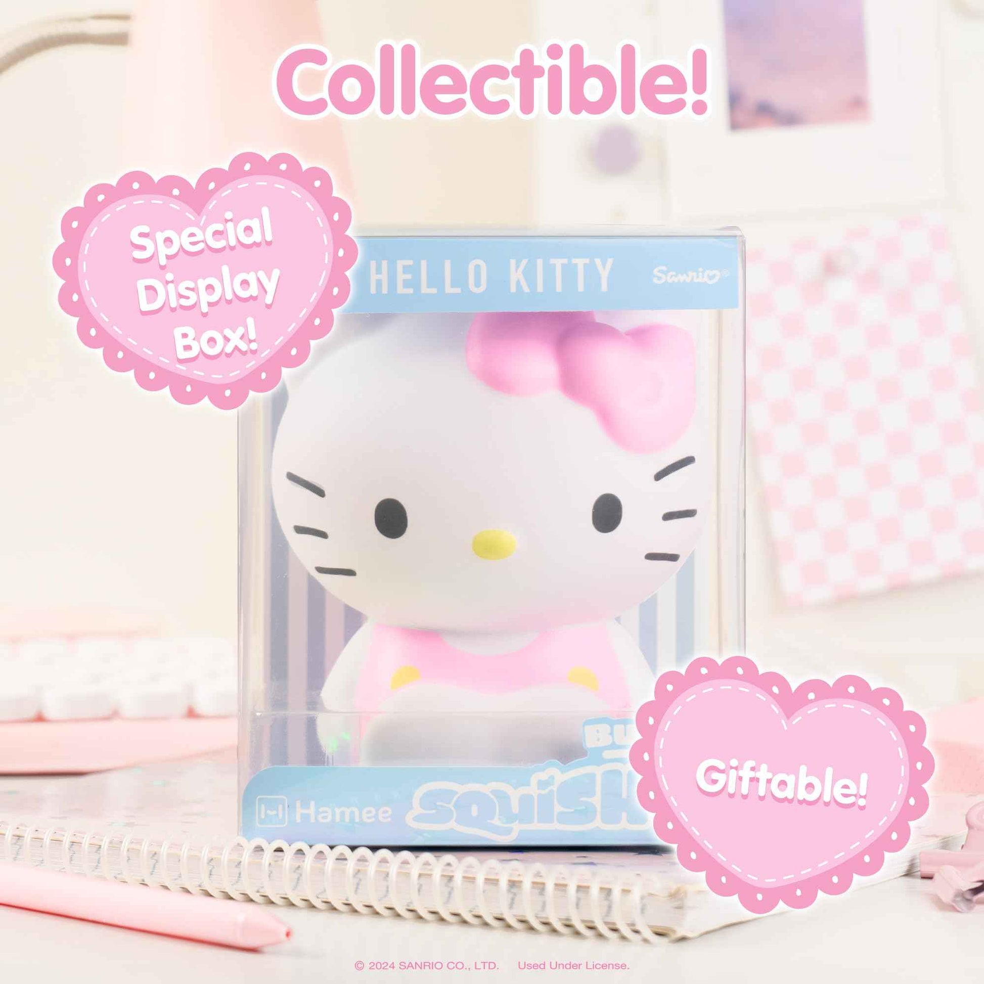 Hamee SquiSHU Buddy Hello Kitty and Friends Kuromi, Cute Birthday Gift, Official Merchandise, Toys for Kids & Adult, Model Jumbo Squishy for Collectors