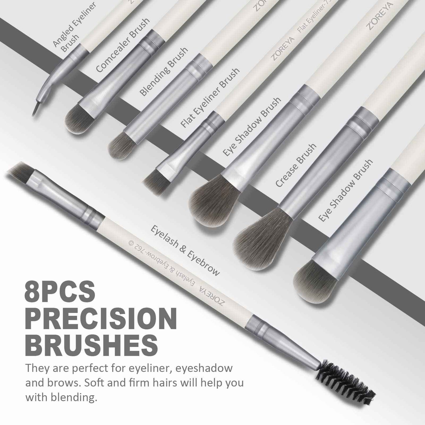 Raffaello Makeup Brushes 15Pcs Makeup Brush Set Premium Synthetic Powder Foundation Contour Blush Concealer Eye Shadow Blending Liner Make Up Brush Kit