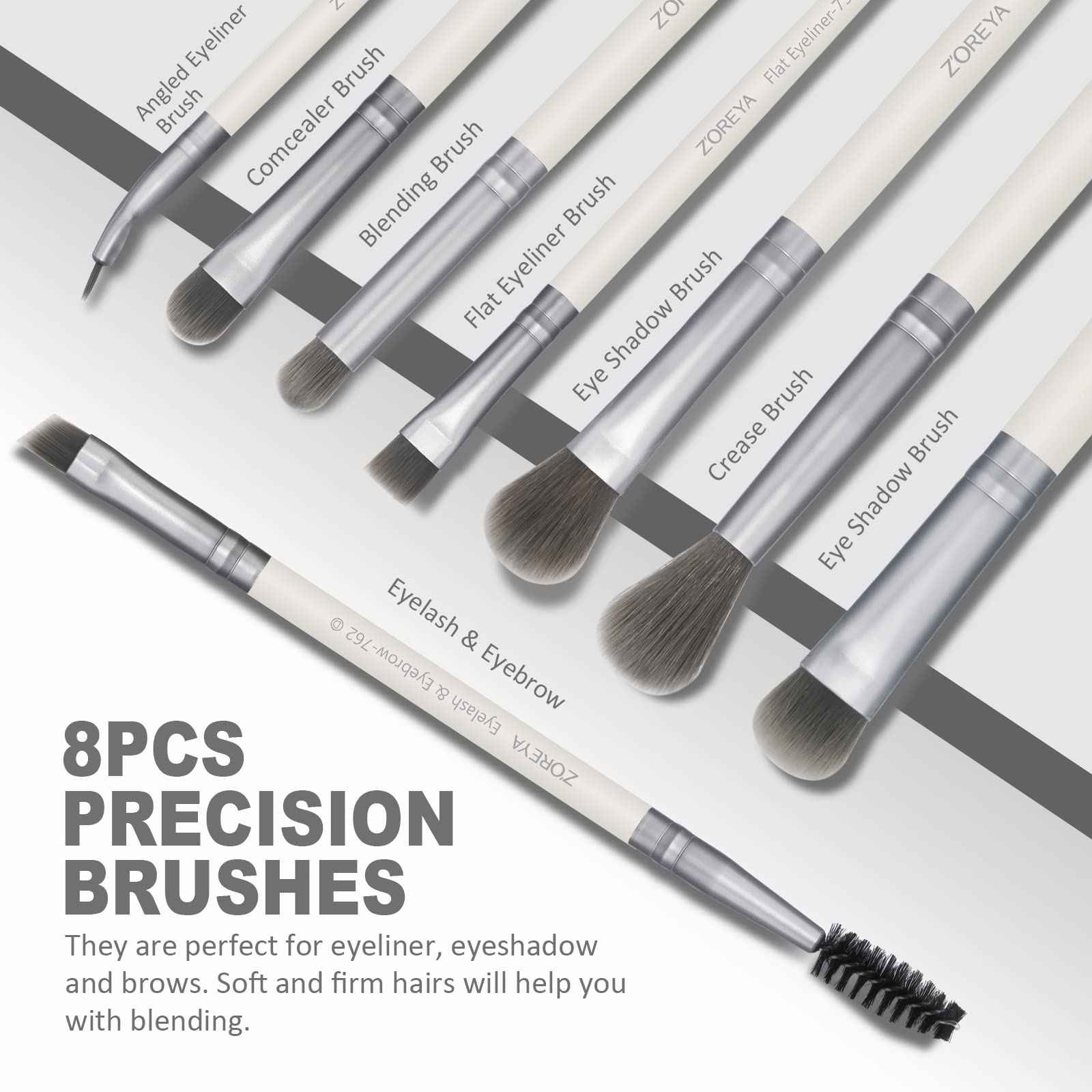 Raffaello Makeup Brushes 15Pcs Makeup Brush Set Premium Synthetic Powder Foundation Contour Blush Concealer Eye Shadow Blending Liner Make Up Brush Kit