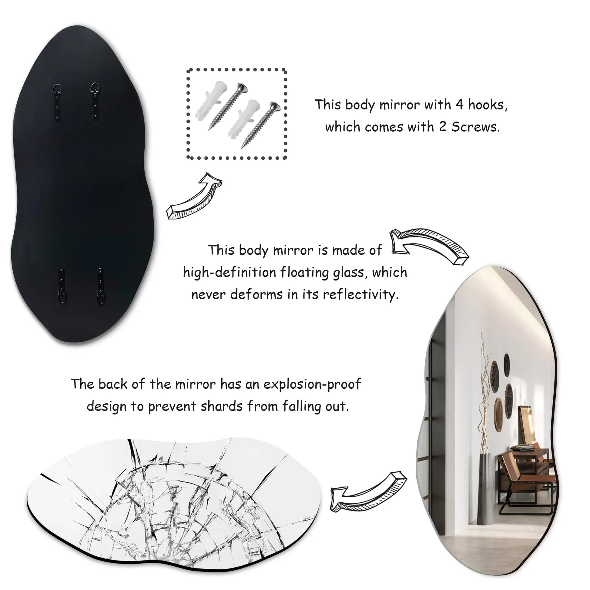 Delma Home Gym Mirrors, 12'' x 12'' Glass Mirror Tiles (16 PCS), Square Large Wall Mirror for Home Gym, Bedroom, Door,Bathroom, Frameless Mirror Sets jlhbookstore.store