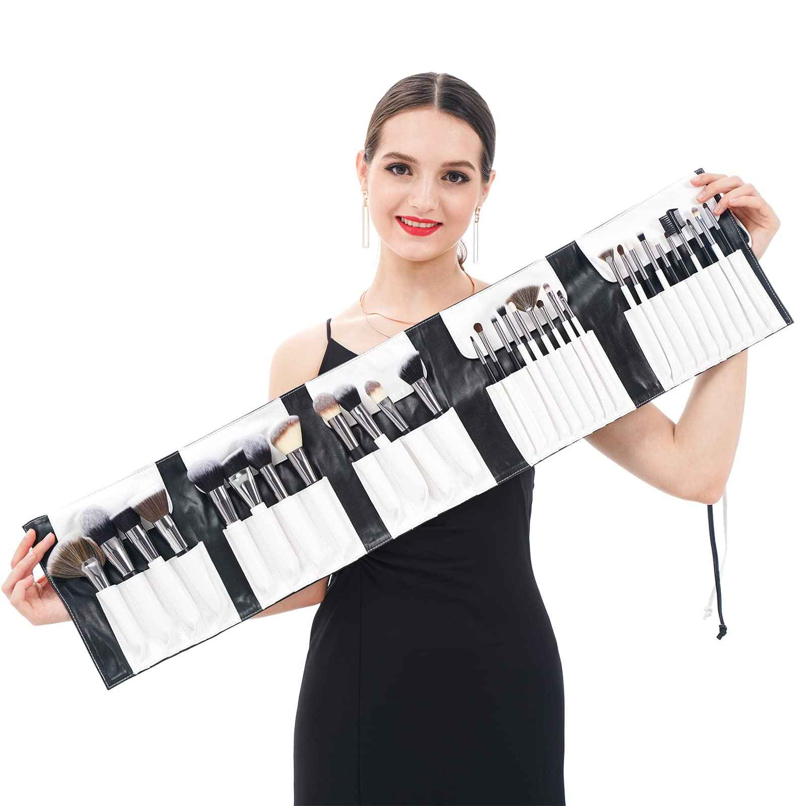 DUcare Professional Makeup Brushes Set 27Pcs Makeup Brush Set Premium Synthetic Kabuki Foundation Blending Face Powder Blush Concealers Eye Shadows Brushes