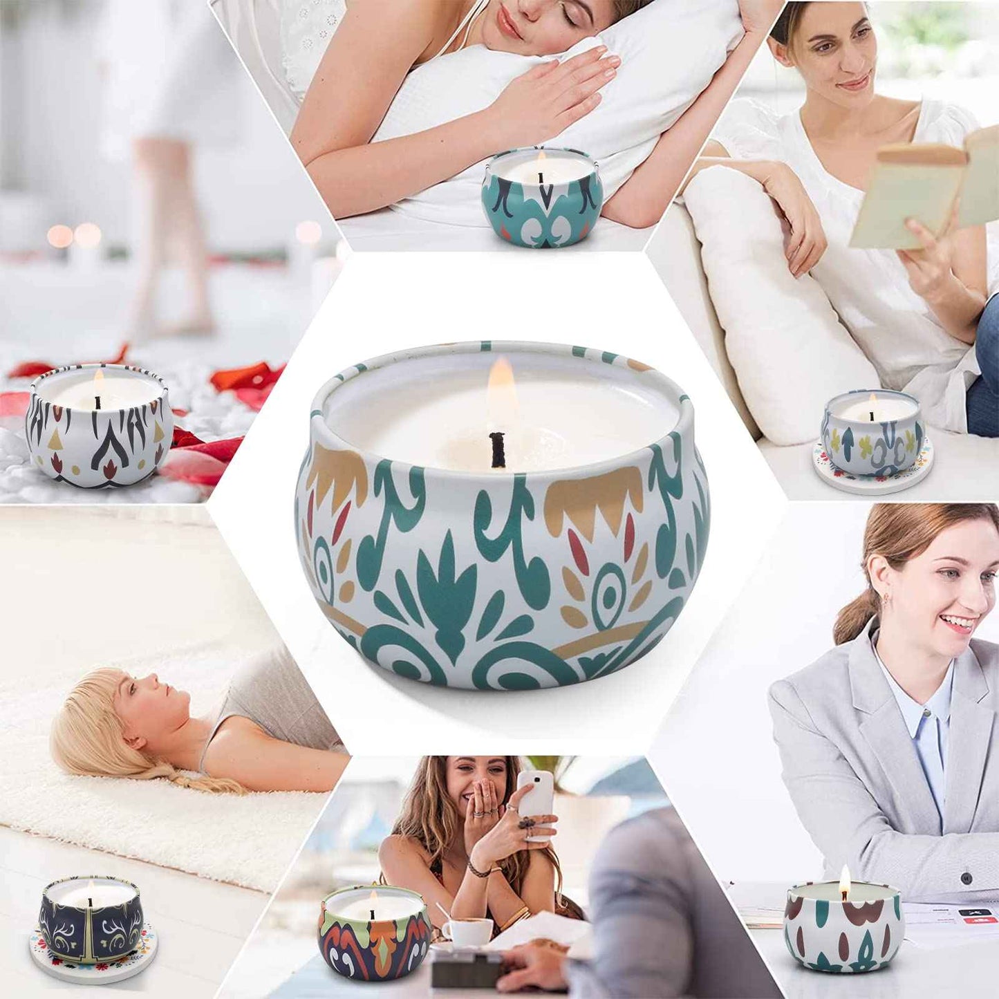 Scented Candles Gift Set,12 Pack Candles for Home Scented, 300 Hour Long Lasting Soy Wax Aromatherapy Candle Set, Birthday Gifts for Women with Gift Box