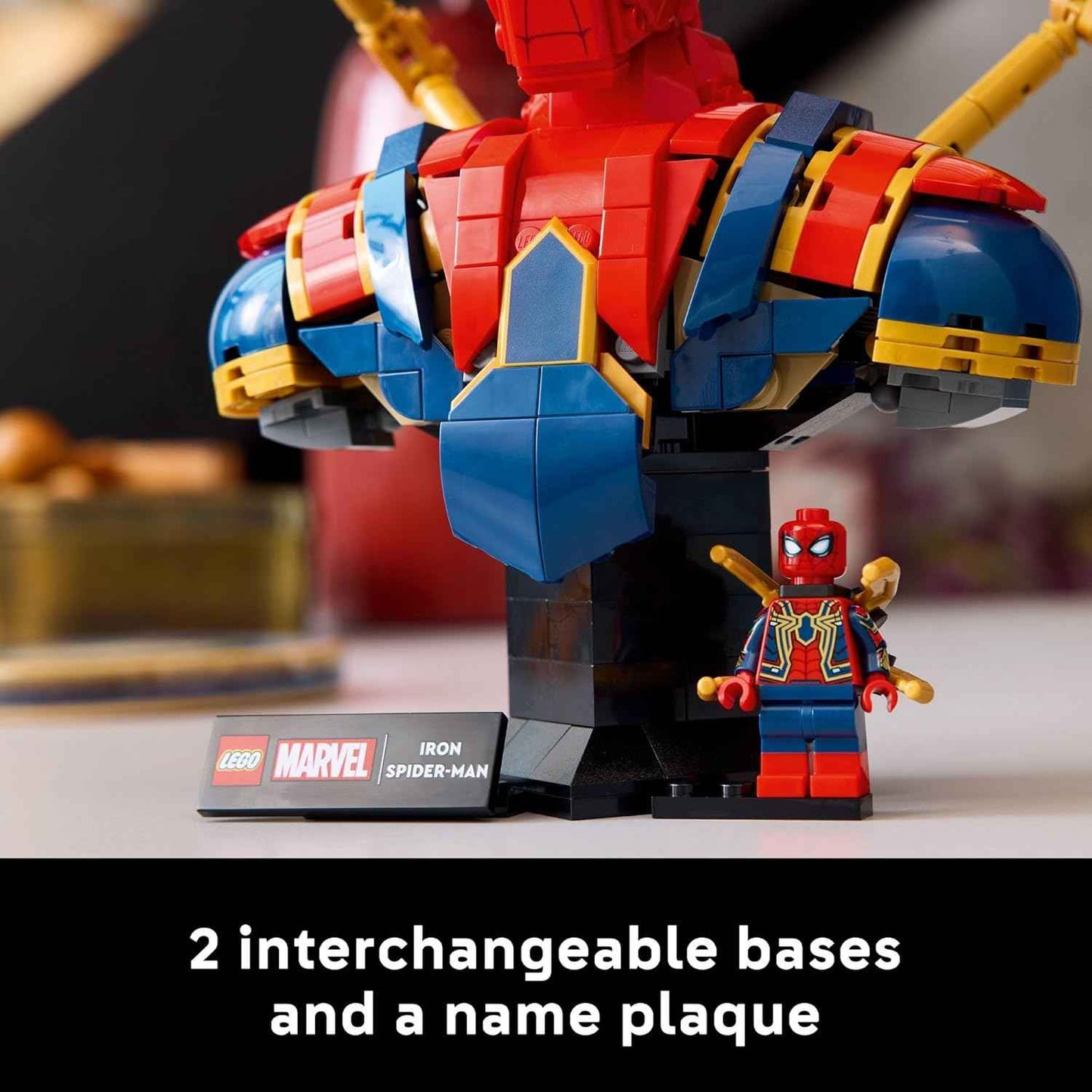 LEGO Marvel Iron Spider-Man Bust Collectible - Building Kit for Adults, Ages 18+ - Includes Iron Spider-Man Minifigure - Collectible Model for Super Hero Fans - Gift for Men and Women - 76326