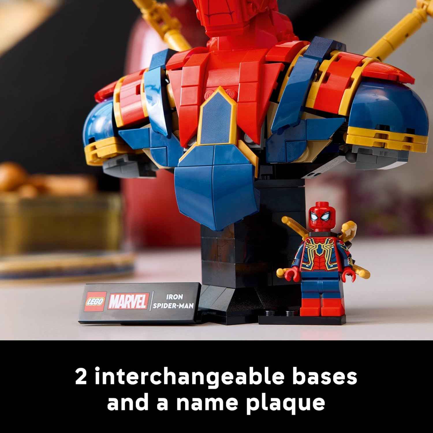 LEGO Marvel Iron Spider-Man Bust Collectible - Building Kit for Adults, Ages 18+ - Includes Iron Spider-Man Minifigure - Collectible Model for Super Hero Fans - Gift for Men and Women - 76326