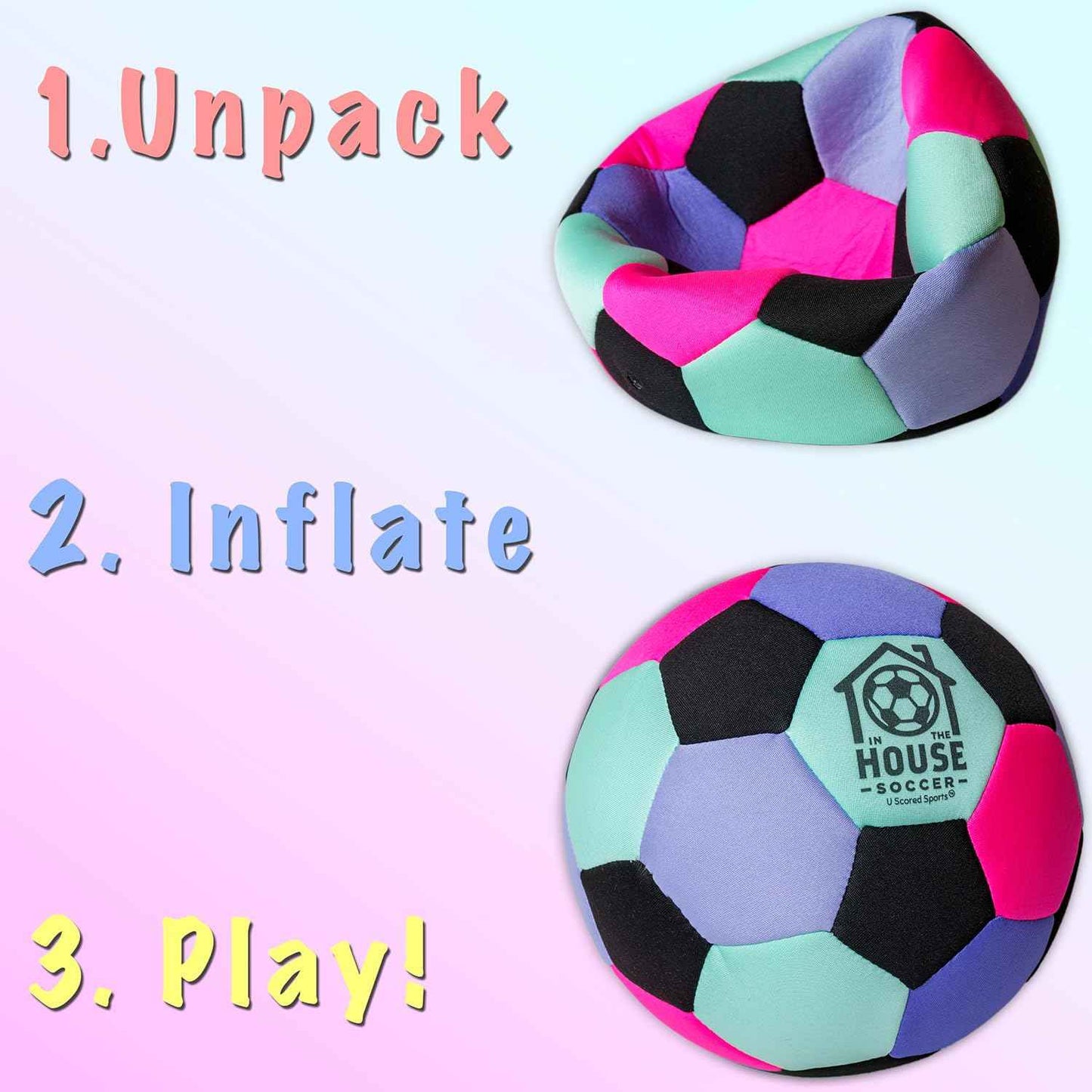 in The House Soccer Ball - Indoor Size 4 Padded Soccer Ball for Girls (Ages 3+), Boys (Ages 3+) & Adults - Bring Soccer Practice Home - Perfect for Juggling - Gift for Soccer Player