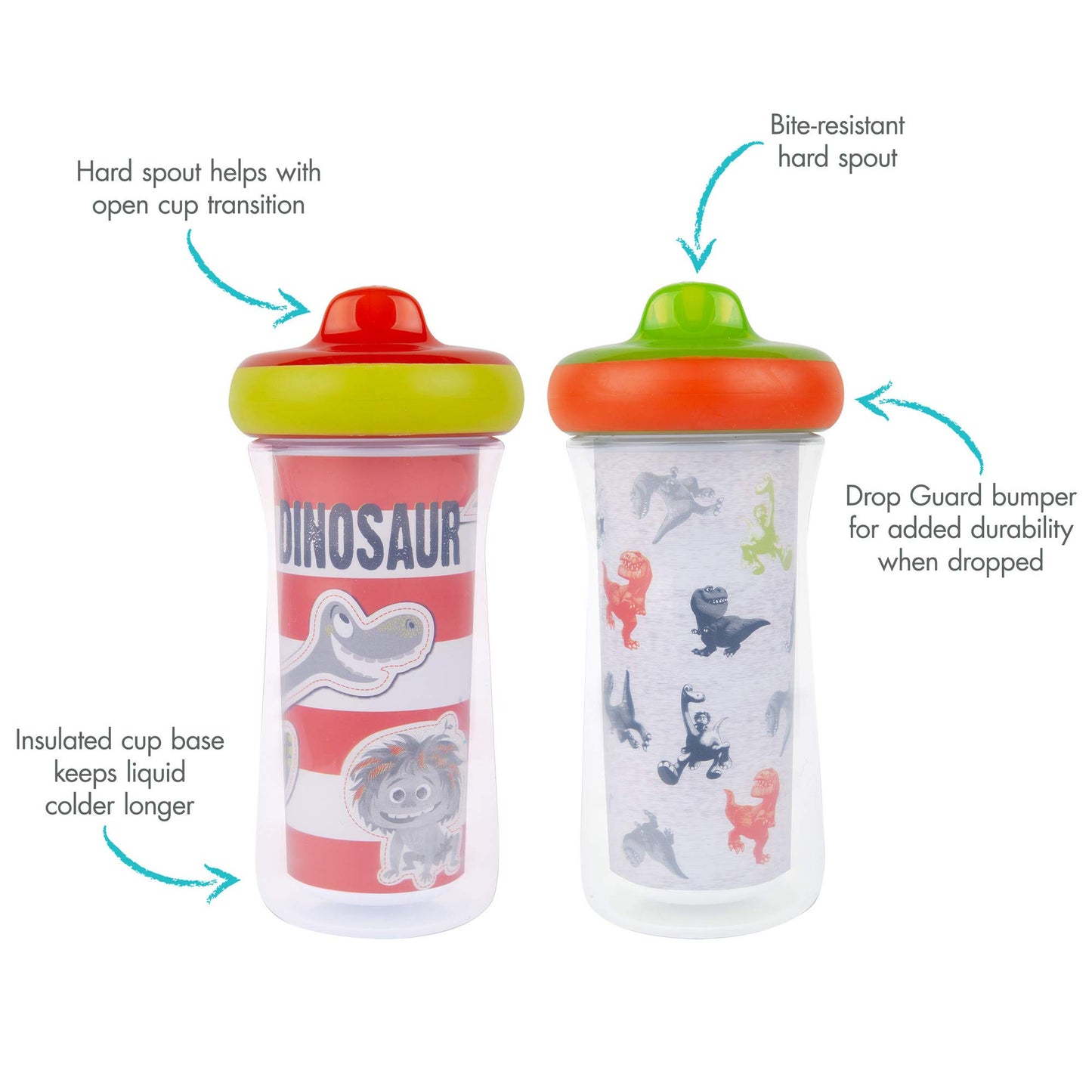 The First Years Disney Princess Kids Insulated Sippy Cups - Dishwasher Safe Spill Proof Toddler Cups - Ages 12 Months and Up - 9 Ounces - 2 Count