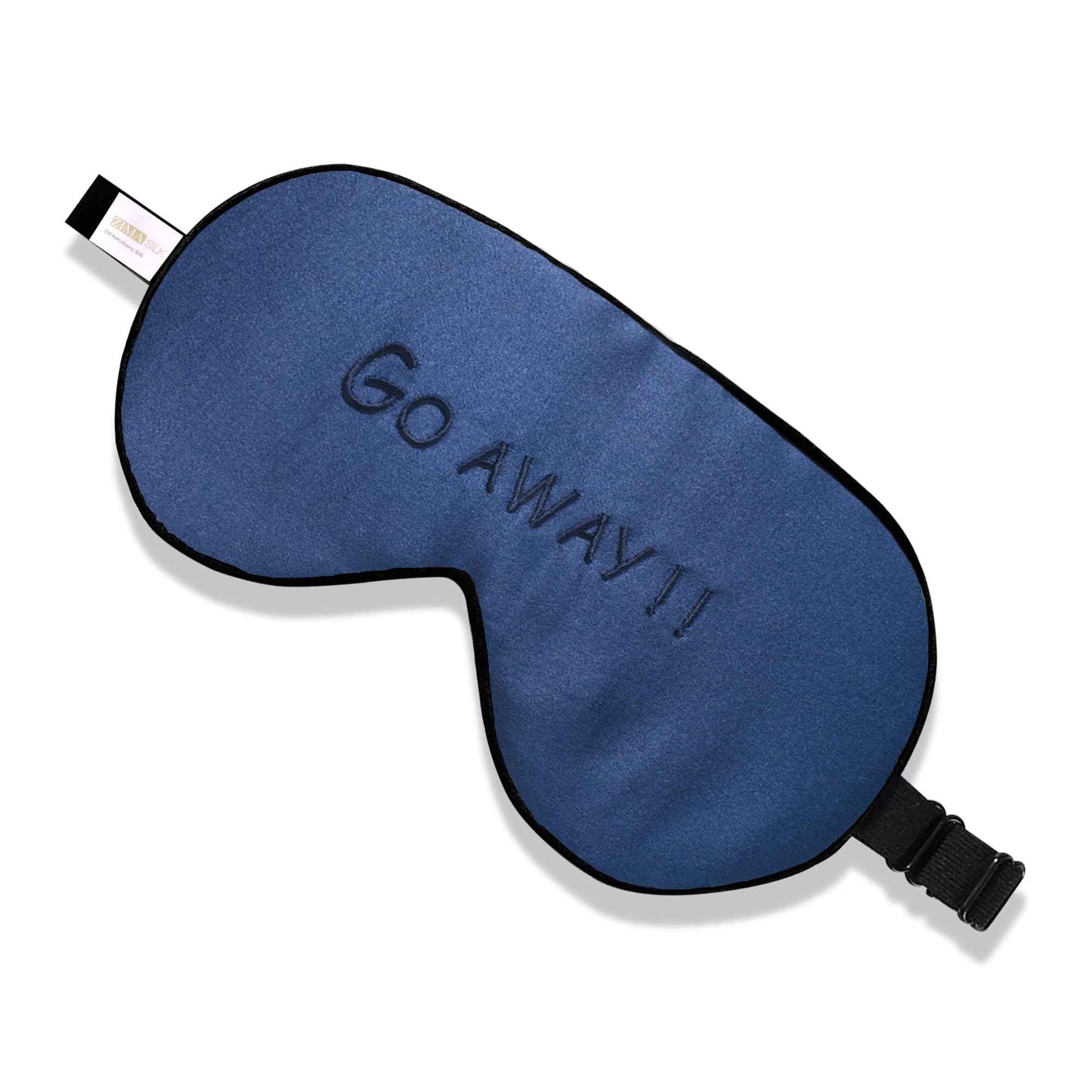 ZIMASILK 100% Mulberry Silk Sleep Mask with Adjustable Strap, Super-Smooth Soft Natural Silk Eye Mask for Sleep, Multiple Color Options(Navy Blue)