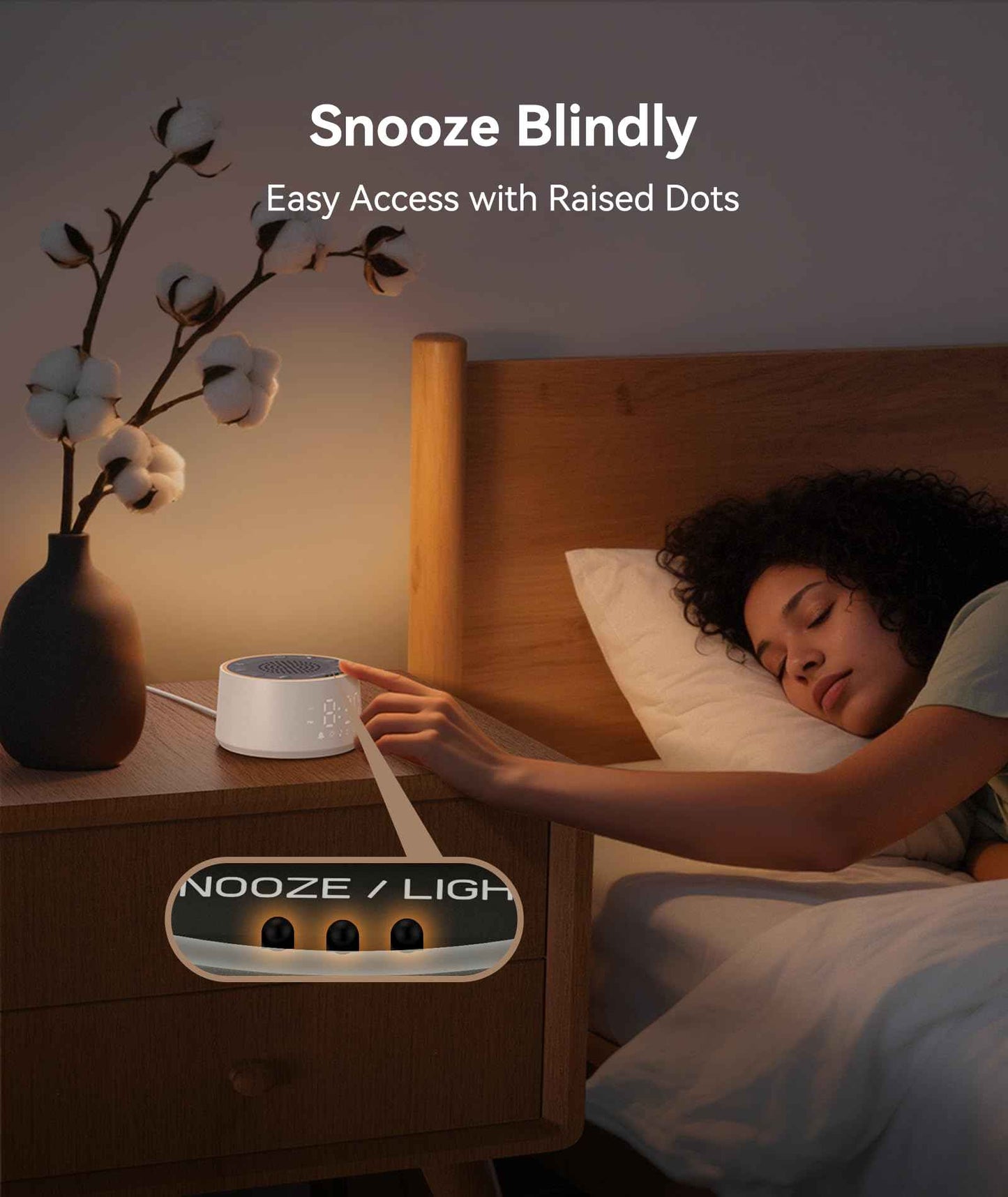 Dreamegg Sound Machine for Sleep - D1 Nova White Noise Sound Machine for Baby Adult with Alarm Clock, Soothing Sounds, Dimmable, White Noise Alarm Clocks for Bedrooms Heavy Sleepers Travel, Black