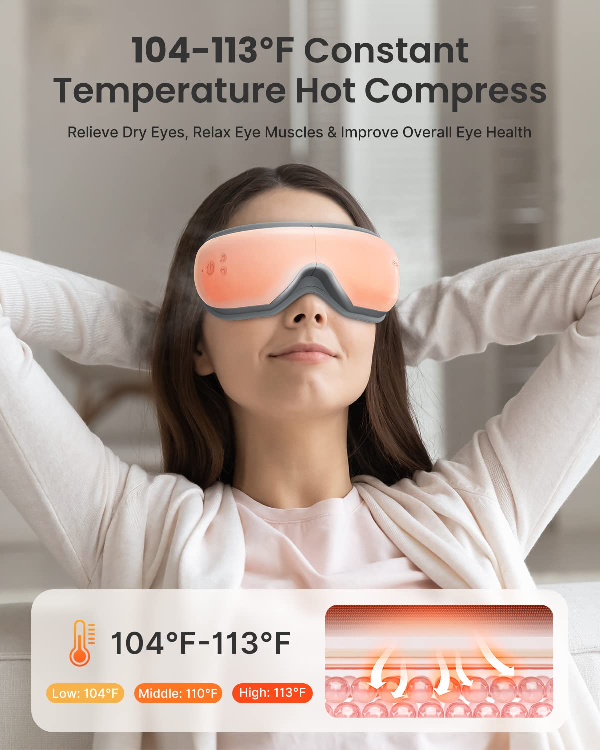 RENPHO Eyeris 1 Eye Massager with Heat, Christmas Birthday Gifts for Women Mom, FSA Eligible HSA Eye Mask for Migraine, Smart Sleep Mask for Dry Eyes Relax, Reduce Strain for Men Dad Her Him jlhbookstore.store