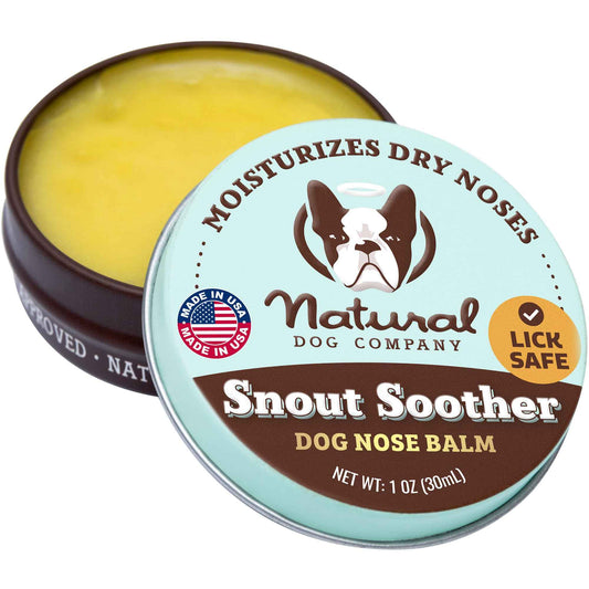 Natural Dog Company Snout Soother Travel Stick 0.15 oz – All Natural Dog Nose Balm for Dry, Cracked Snouts – Organic Moisturizing & Soothing Balm – Lick-Safe Mini Snout Care, Made in USA