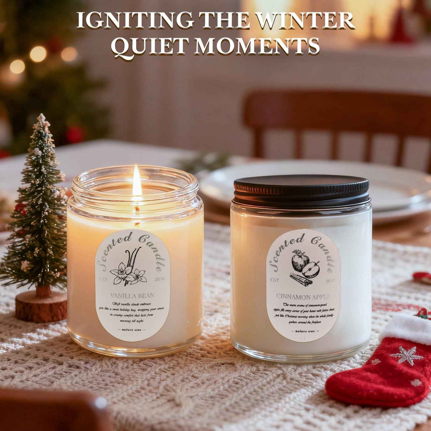 Lavender Candle Gift Set, 4 Pack Soy Wax Scented Candles for Home – Lavender, Sage & Ponderosa Pine – Aromatherapy Candles for Relaxation, Stress Relief & Christmas Gifts for Women