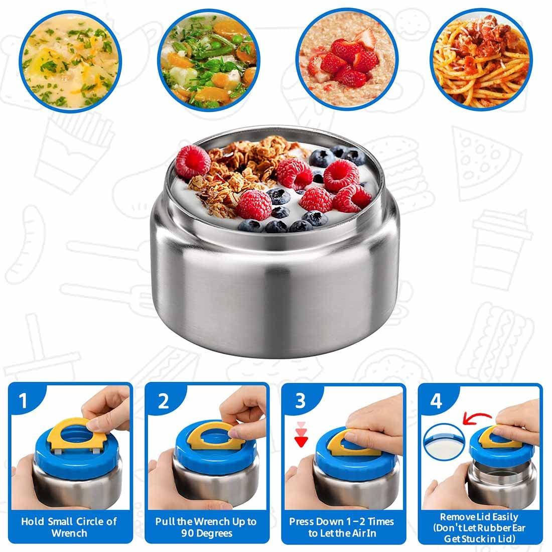 MAISON HUIS 8oz Soup Thermo Wide Mouth Vacuum Insulated Thermo Jar, Leak Proof Stainless Steel Food Container for Hot&Cold Food Kids Lunch Soup for School Travel (Green) - Jlhbookstore.store