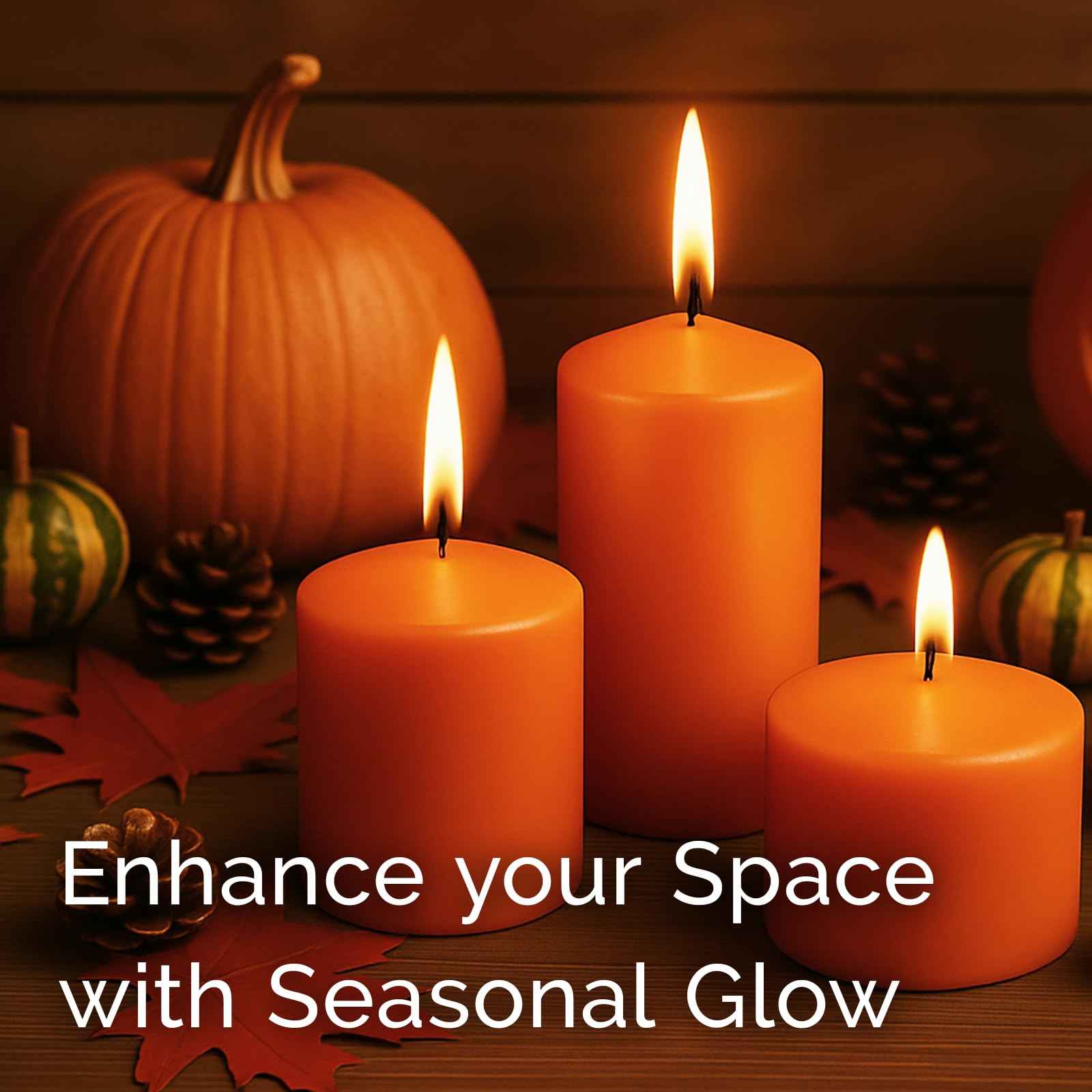 Stonebriar 6 Pack Tall 3 x 6 Inch 65 Hour Long Burning Unscented Ivory Wax Pillar Candles