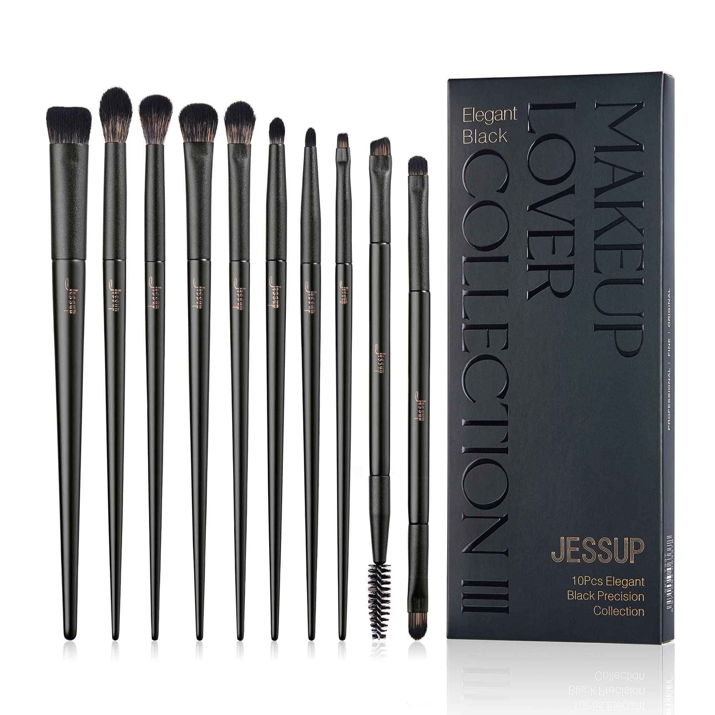 Jessup Makeup Brushes 14Pcs Makeup Brush Set Premium Synthetic Powder Foundation Contour Blush Concealer Eye Shadow Blending Liner Make Up Brush Kit Light Grey T329