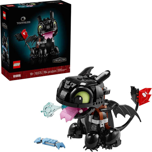 LEGO Icons How to Train Your Dragon: Toothless Building Set for Adults, Ages 18+ - Room Decor for Office, Bedroom, or Book Shelf - Collectible for Movie Fans - Gift Idea for Birthdays - 10375