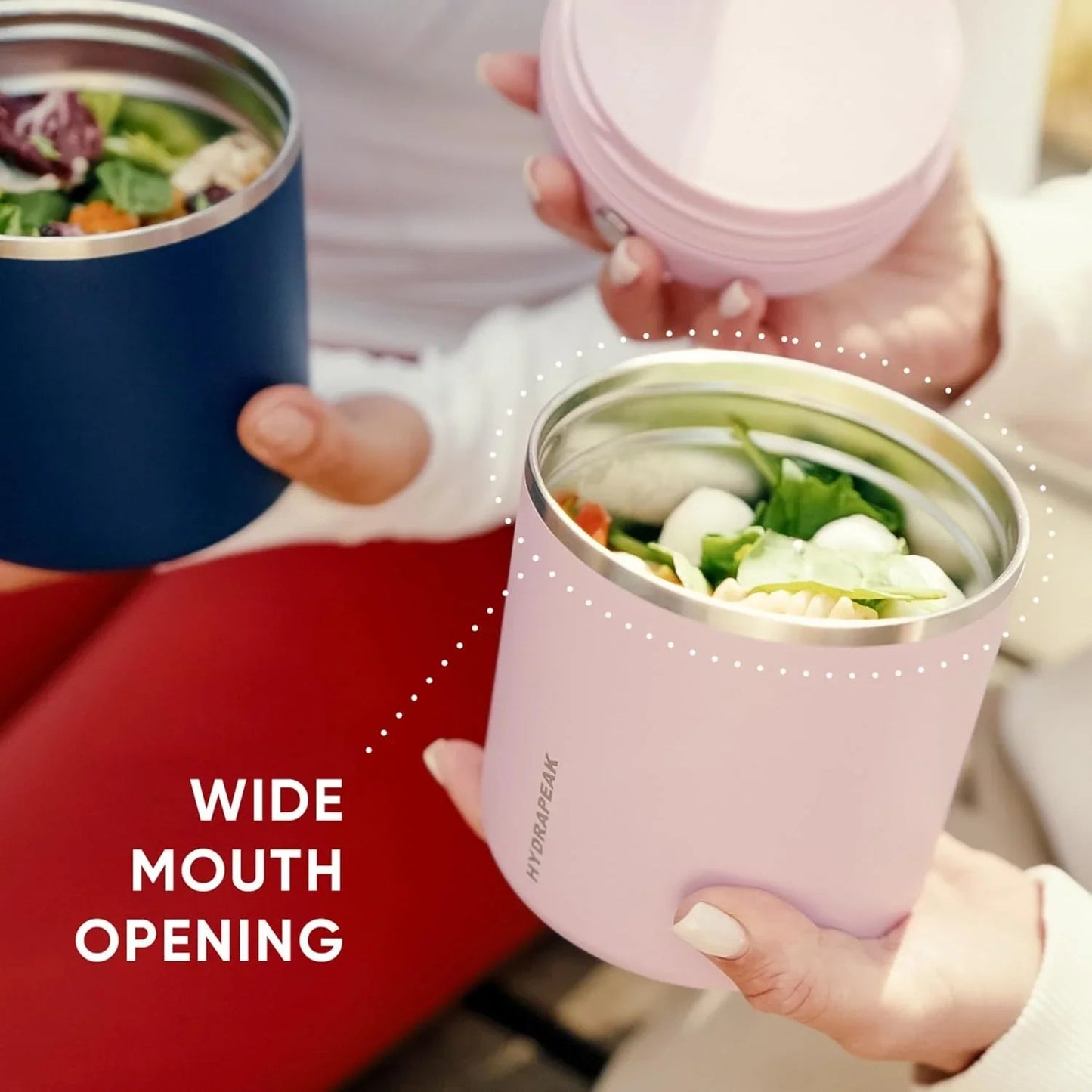 Hydrapeak 25oz Stainless Steel Vacuum Insulated Food Jar for Hot Food and Cold Food, Wide Mouth Leak-Proof Soup Jar for Adults, 10 Hours Hot and 16 Hours Cold (Seafoam) jlhbookstore.store