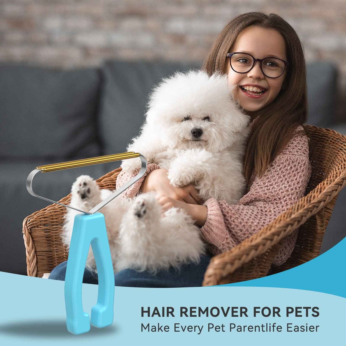 Pet Hair Remover, Dog and Cat Hair Remover, Wool Hair Remover, Carpet Rake for Pet Hair Removal, Carpet Rake, Pile Brush, Hand Shaver for Carpets, Car Cushions, Sofas, Pet Beds, Furniture & Rug