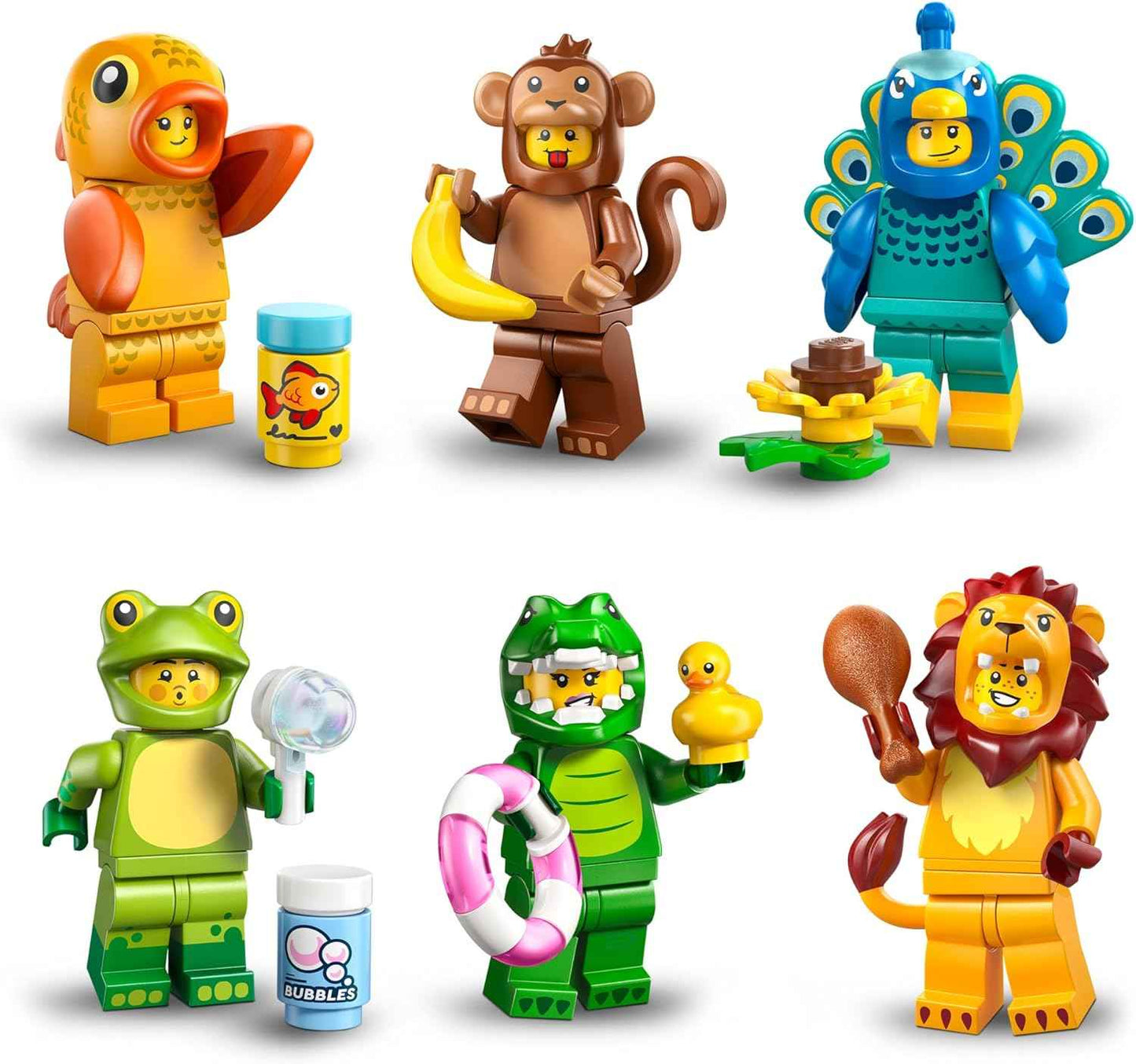 LEGO Minifigures Animal Series 28 6 Pack - Kids Toys in Sealed Mystery Boxes - Animal Themed Figures to Collect - Birthday Party Favors & Gift Idea for Boys & Girls, Ages 5+ - 66813