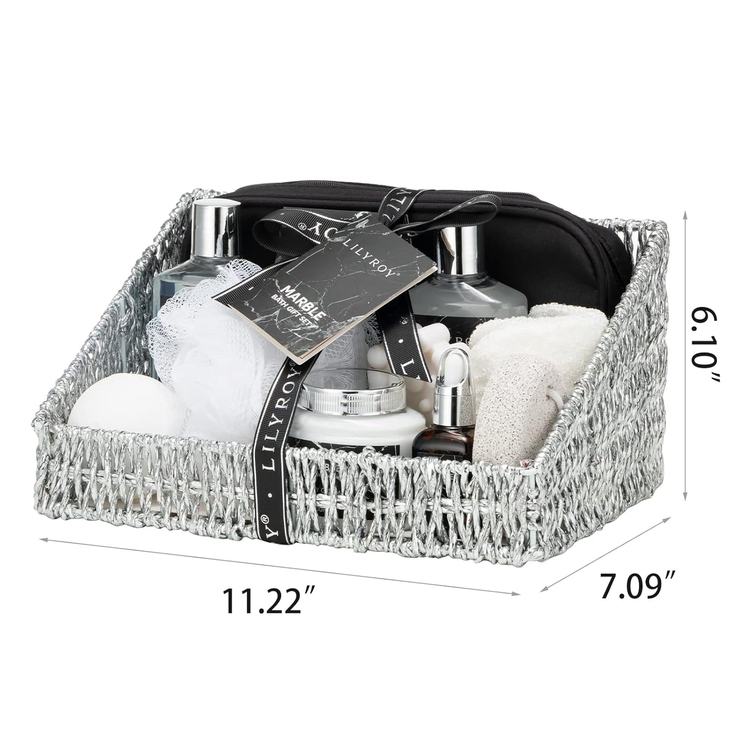 25Pcs Christmas Gifts for Women - Luxury Bath and Body Spa Gift Basket for Women with Necklace | Relaxing Care Kit Valentine's Mothers Day Gifts for Mom Gift Baskets for Anniversary or Bridal Shower