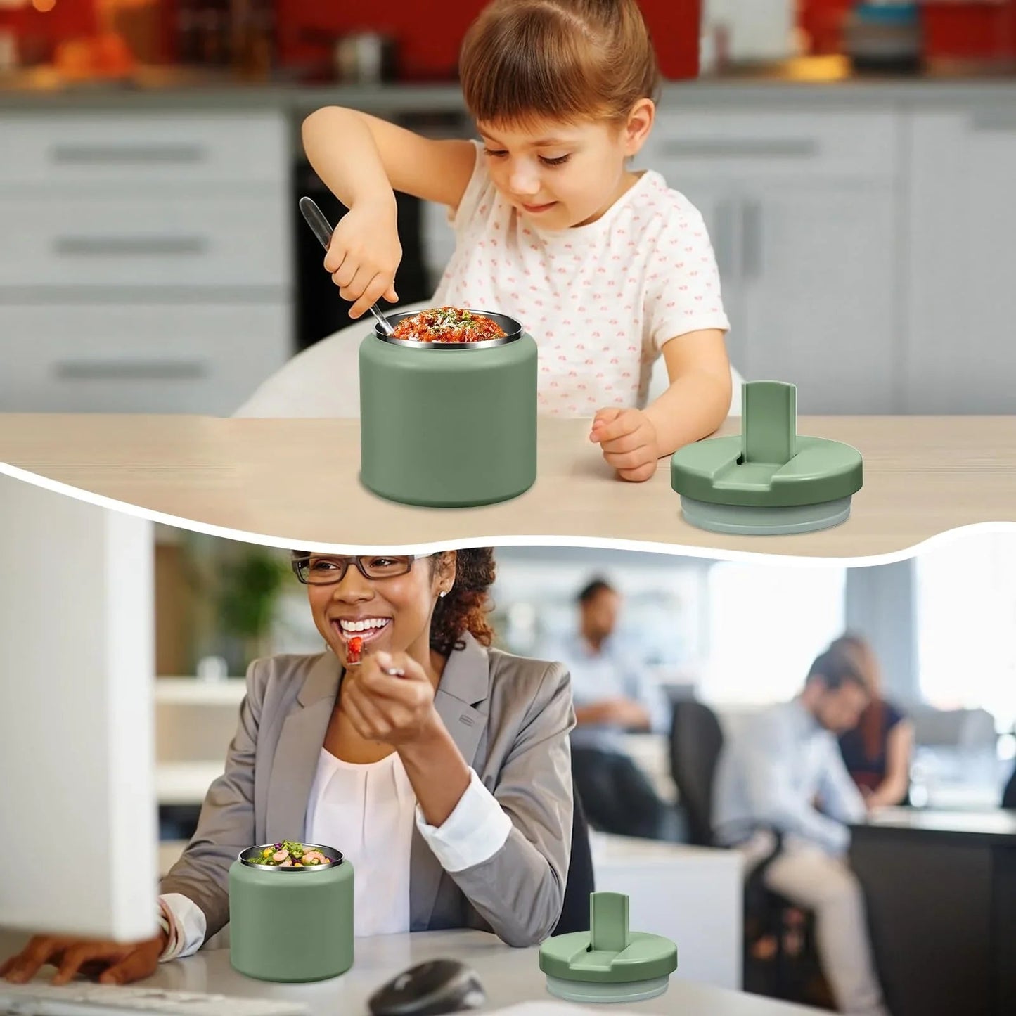 13.5oz Kids Jar for Hot Food, Insulated Vacuum Food Jar with Buckle Lid, Stainless Steel Wide Mouth Leak Proof Insulated Lunch Container for School Picnic Travel, Blue jlhbookstore.store