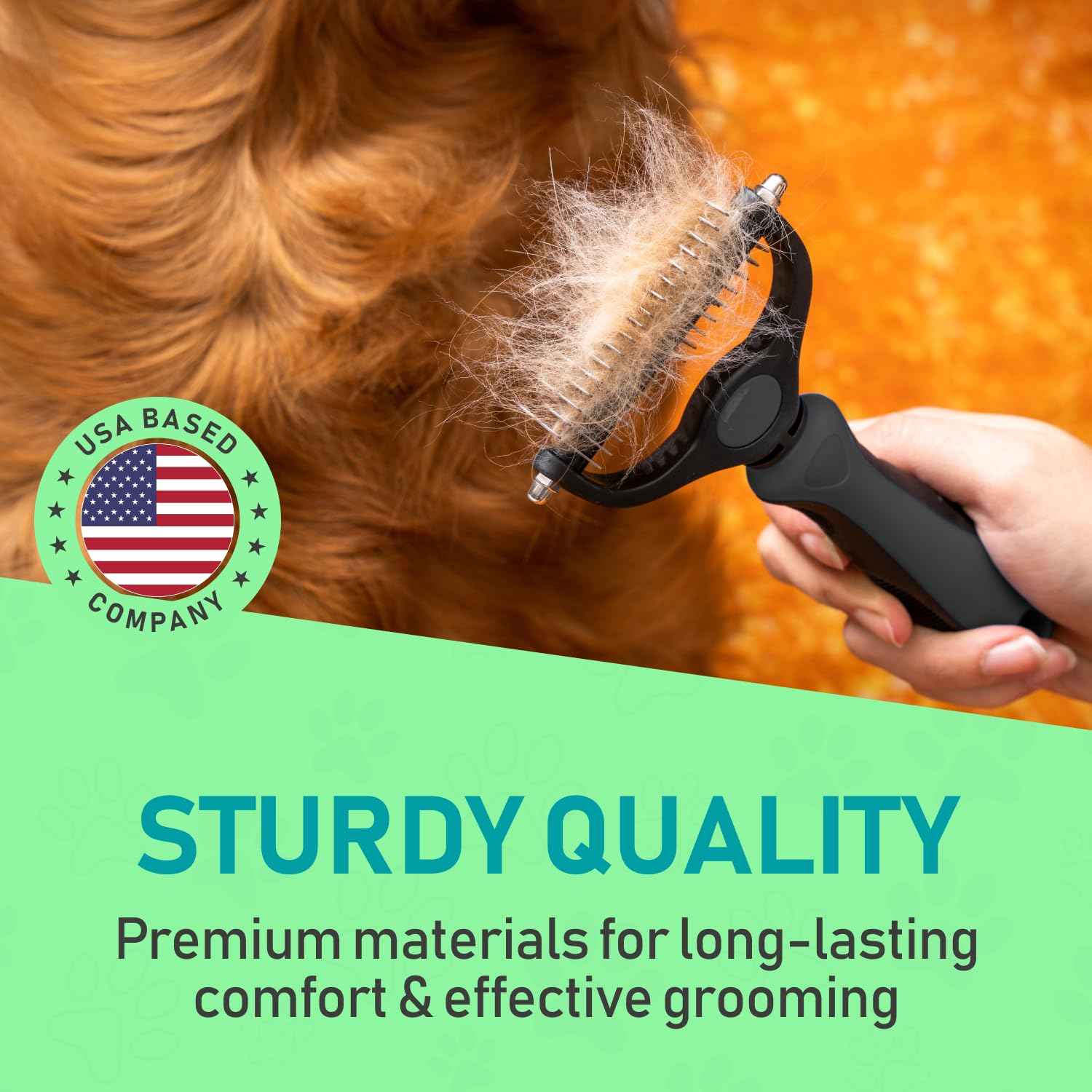 Maxpower Planet Pet Grooming Brush - Double Sided Shedding and Dematting Undercoat Rake Comb for Dogs and Cats,Extra Wide (B1 - Rake, Gloves & Comb, Large)