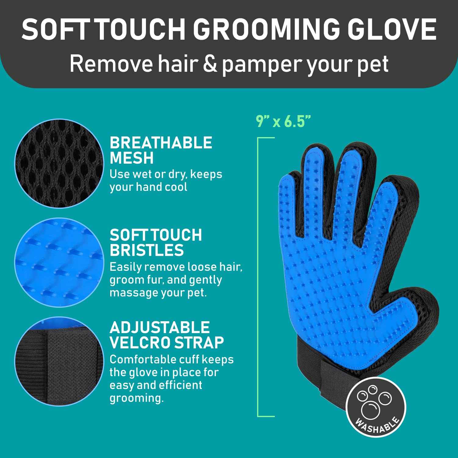 Maxpower Planet Pet Grooming Brush - Double Sided Shedding and Dematting Undercoat Rake Comb for Dogs and Cats,Extra Wide (B1 - Rake, Gloves & Comb, Large)