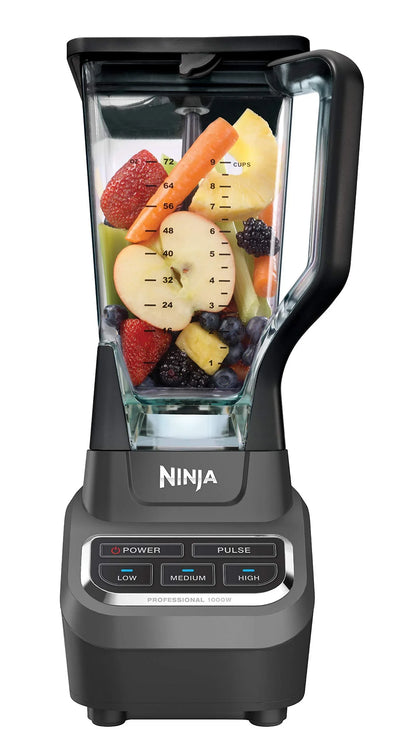 Ninja Professional Blender 1000W, Total Crushing Technology- Smoothies, Ice Crushing & Frozen Fruit, Full-Size Countertop Blender, 72-oz. Pitcher, Black & Grey, BL610 - Jlhbookstore.store