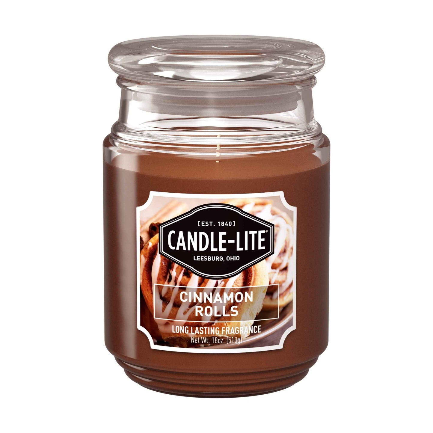 Candle-lite Fall Scented Candles, Creamy Vanilla Swirl, 18 oz Jar, Proudly Poured in The USA, Aromatherapy Candle, Single-Wick with 110 Hours of Burn Time, Perfect for Creating a Relaxing Ambiance