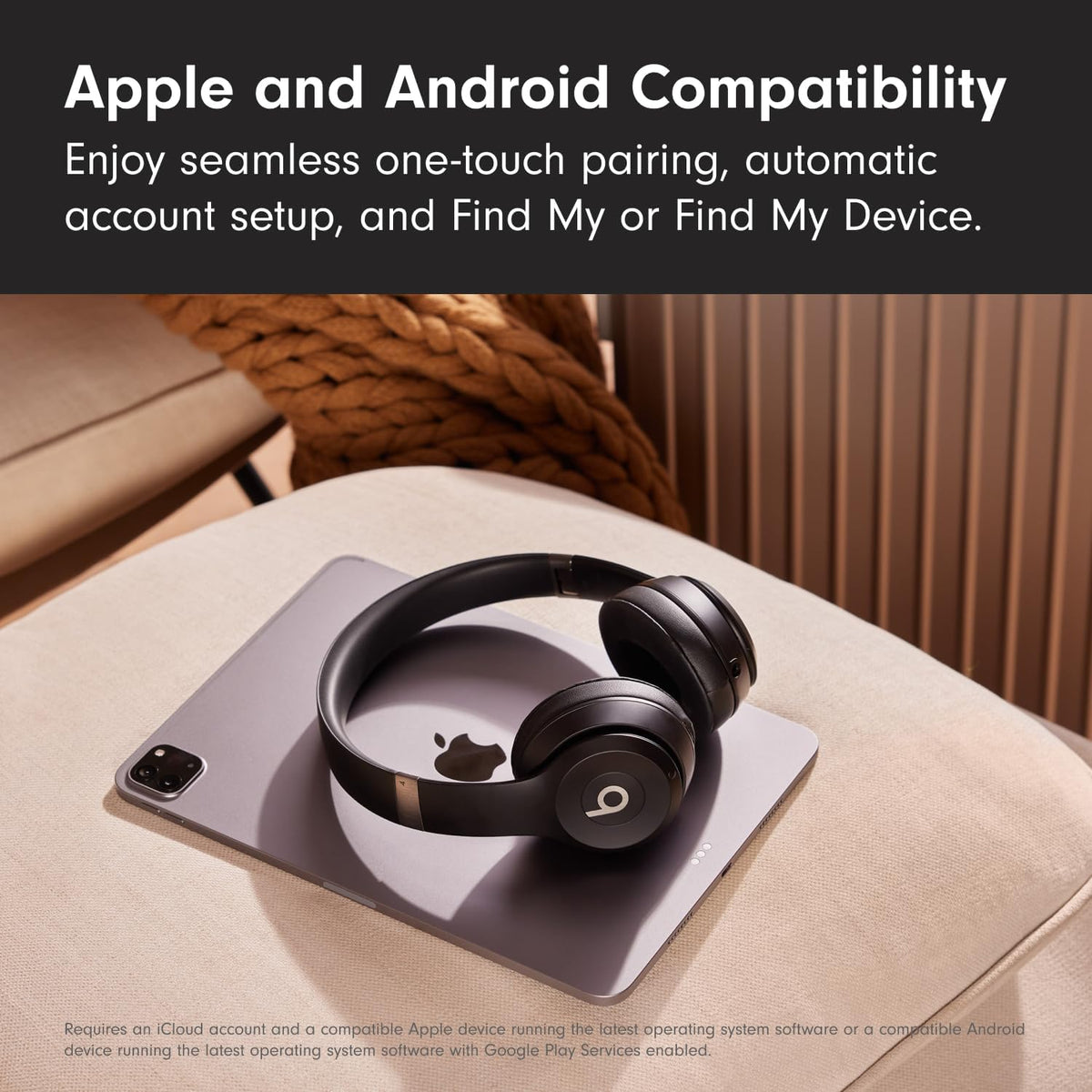 Beats Solo 4 - Wireless On-Ear Bluetooth Headphones, Up to 50-Hour Battery Life, Ultra-Lightweight Comfort, Powerful and Balanced Sound, Apple & Android Compatible - Slate Blue