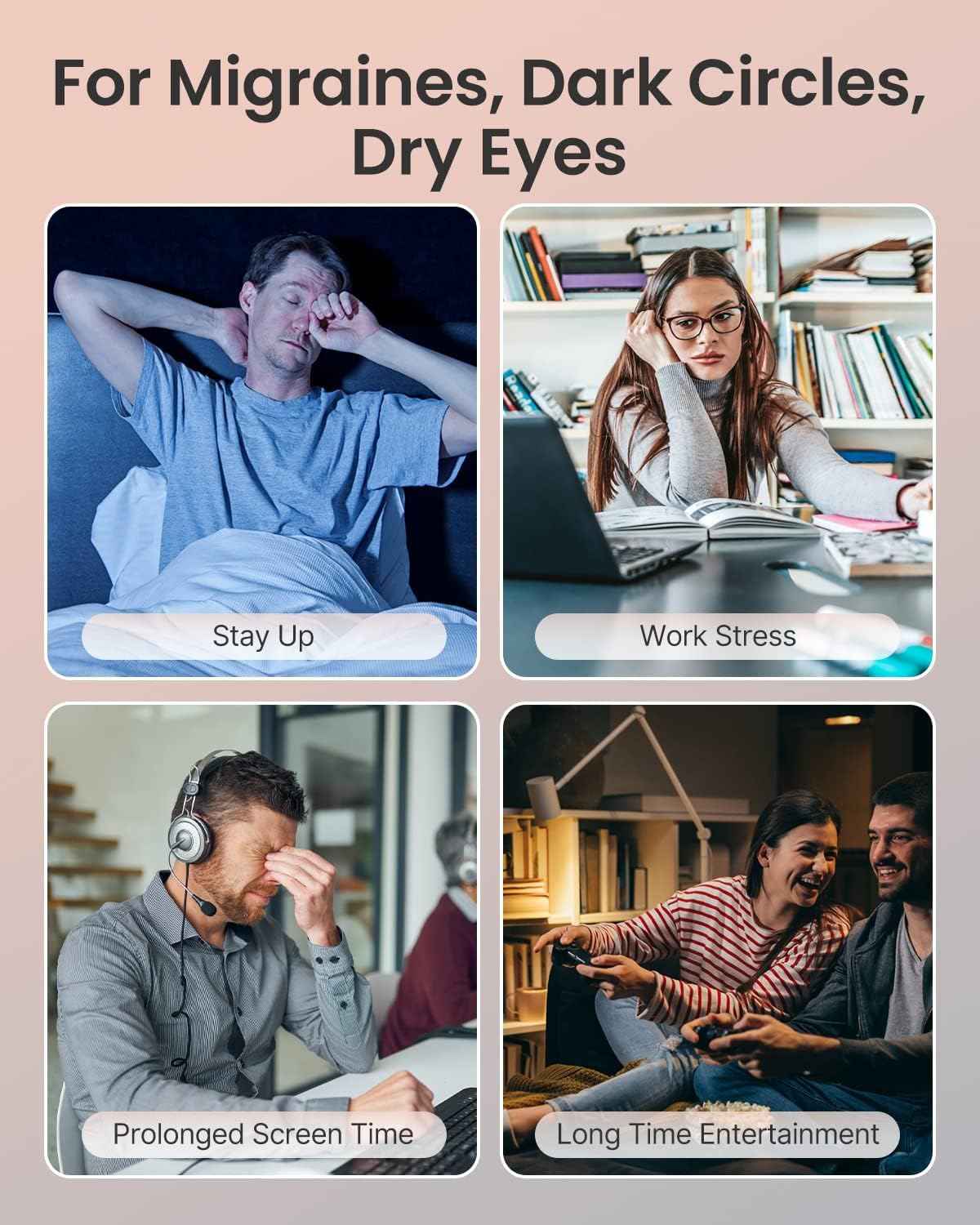 RENPHO Eyeris 1 Eye Massager with Heat, Christmas Birthday Gifts for Women Mom, FSA Eligible HSA Eye Mask for Migraine, Smart Sleep Mask for Dry Eyes Relax, Reduce Strain for Men Dad Her Him