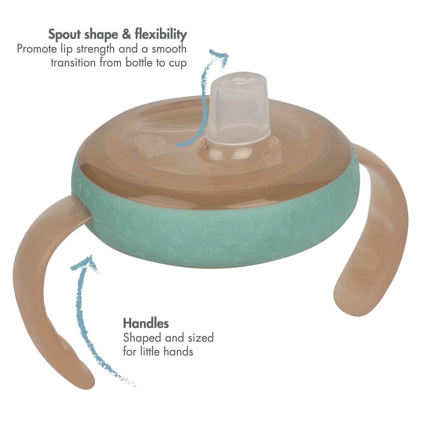 The First Years - Soft Spout Sippy Cup - Toddler Trainer Cup for 6+ Months -With Handles and Leak Proof Lid - 7 Oz - Floral Ladybug Print - 2 Count