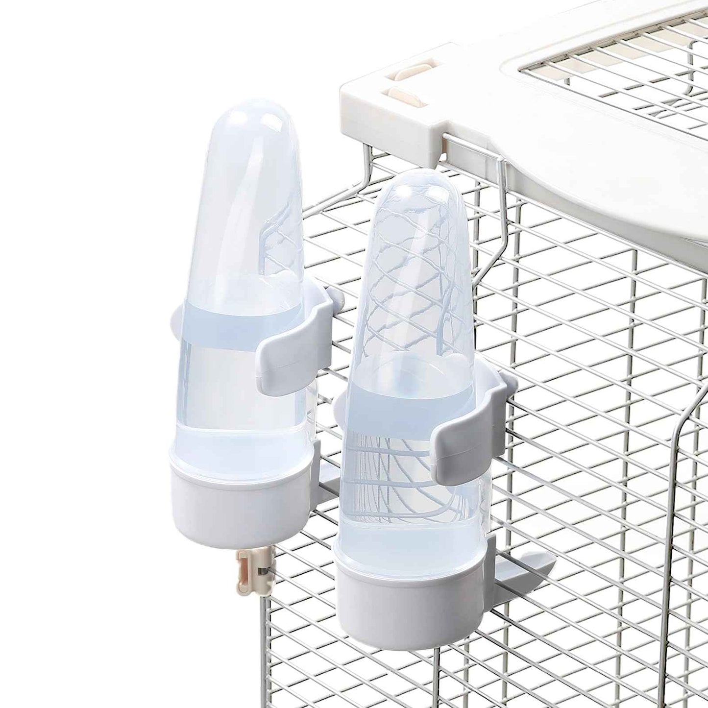 Bird Feeder Automatic Bird Water Dispenser Set for Cage No Mess Parakeet Cage Water Dispenser PP Material, 200ml/6.8fl oz (2PCS)