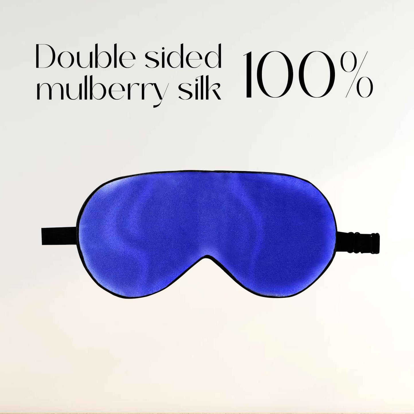 ZIMASILK 100% Mulberry Silk Sleep Mask with Adjustable Strap, Super-Smooth Soft Natural Silk Eye Mask for Sleep, Multiple Color Options(Navy Blue)