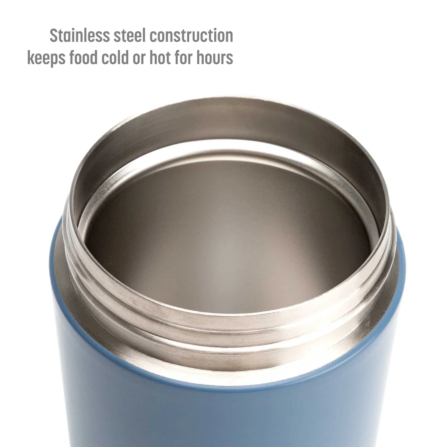 Goodful Stainless Steel Food Jar, Double Wall Vacuum Sealed Insulated Food Storage Container with Carry Handle Lid, 16-Ounce, Gray - Jlhbookstore.store