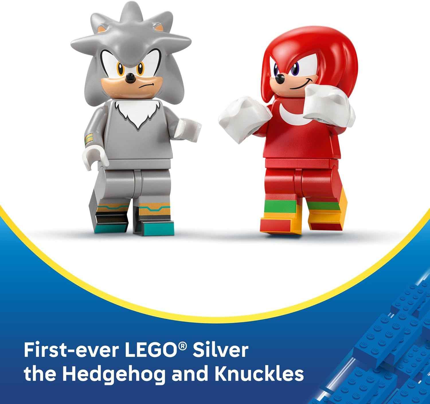 LEGO Sonic The Hedgehog Silver’s Car vs. Knuckles’ Monster Truck Building Toy for Boys & Girls - Racing Playset W/Silver & Knuckles Minifigures for Kids, Ages 8+ - Gift Idea for Birthdays - 77118