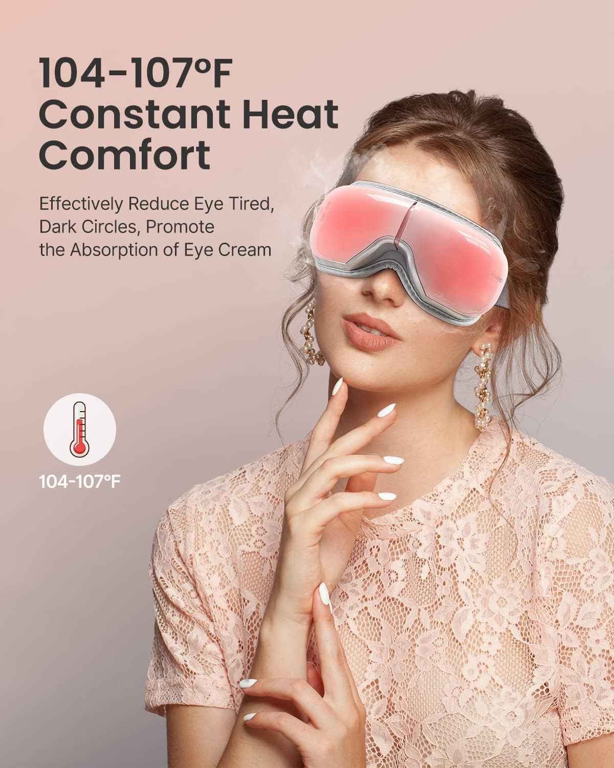 RENPHO Eyeris 1 Eye Massager with Heat, Christmas Birthday Gifts for Women Mom, FSA Eligible HSA Eye Mask for Migraine, Smart Sleep Mask for Dry Eyes Relax, Reduce Strain for Men Dad Her Him