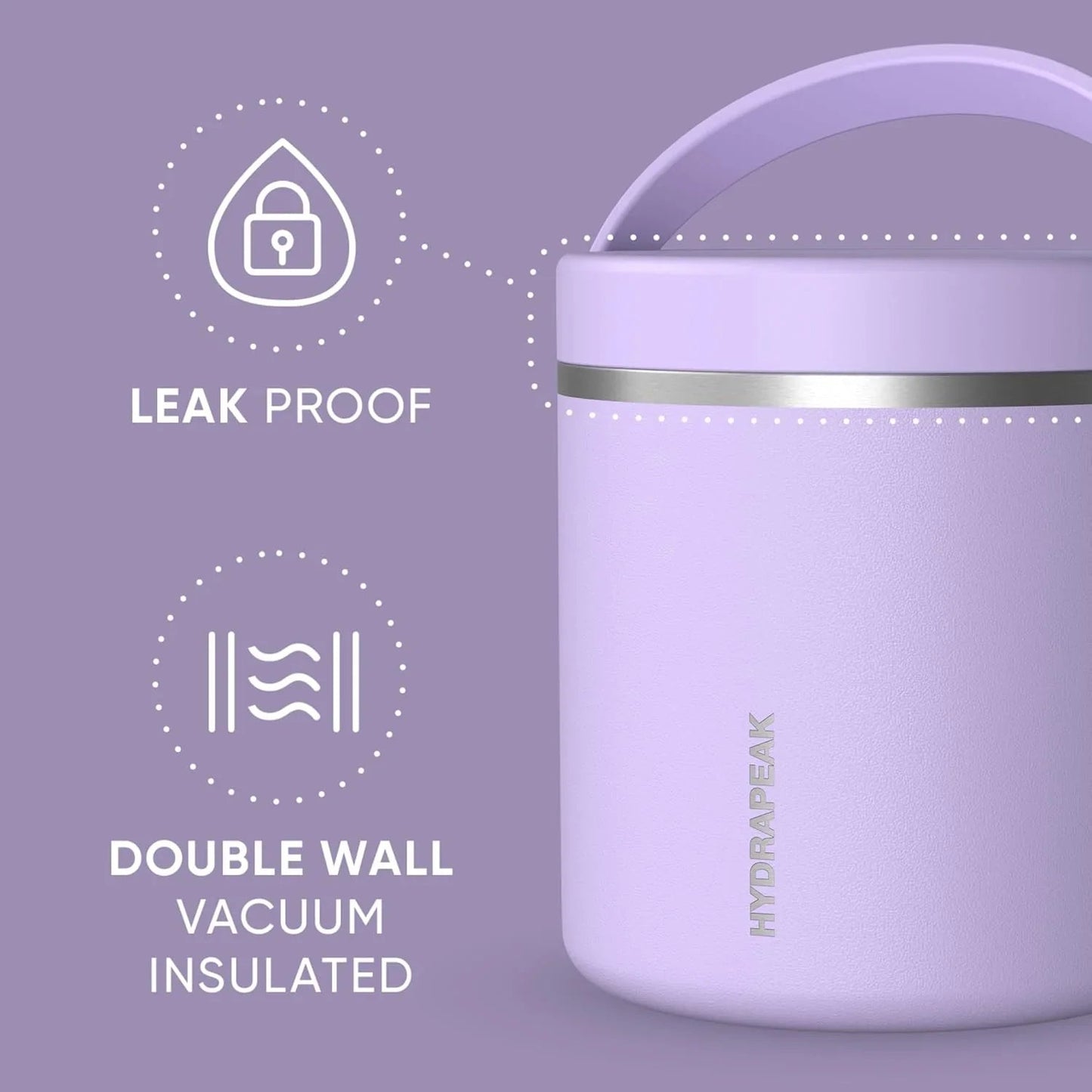 Hydrapeak 25oz Stainless Steel Vacuum Insulated Food Jar for Hot Food and Cold Food, Wide Mouth Leak-Proof Soup Jar for Adults, 10 Hours Hot and 16 Hours Cold (Seafoam) jlhbookstore.store